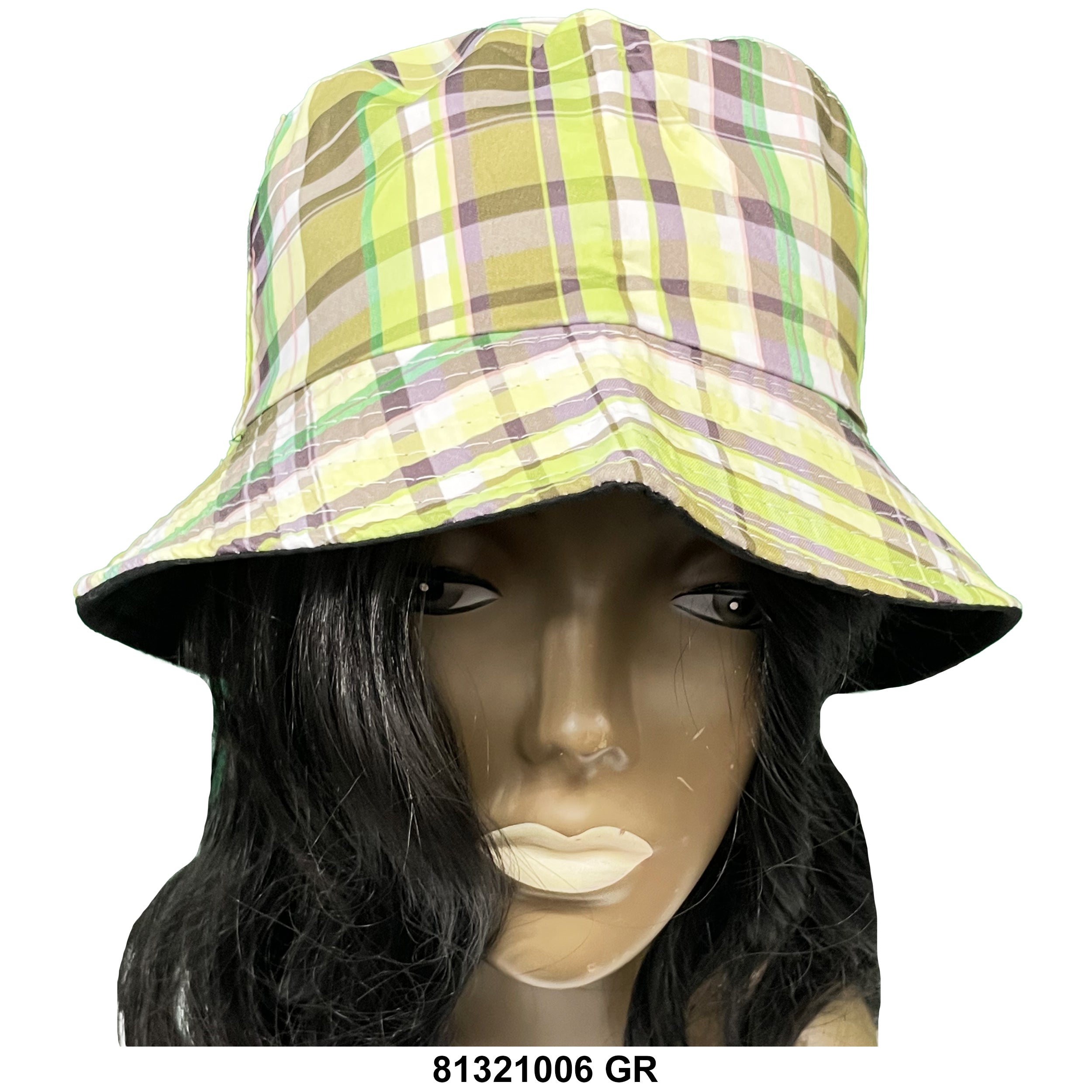 Bucket checkered print hat 81321006 GR