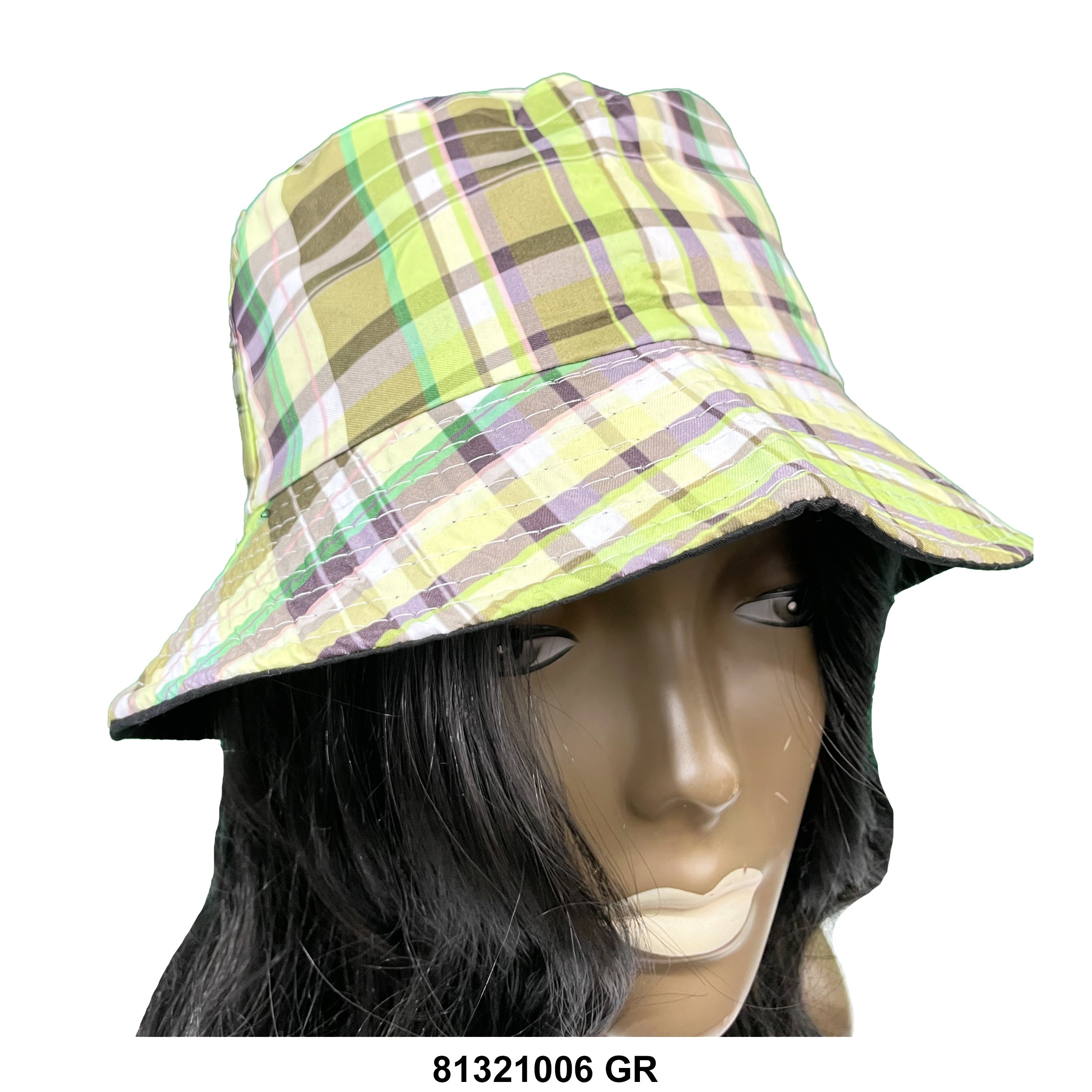 Bucket checkered print hat 81321006 GR