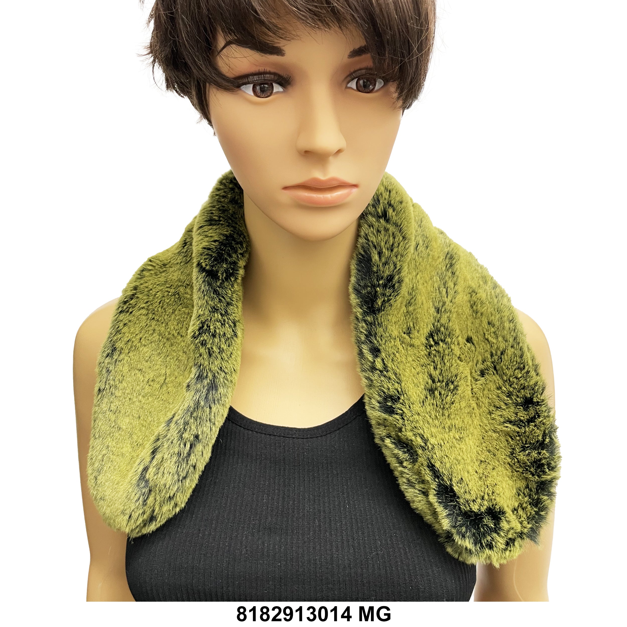 Fluffy faux fur collar shawl 8182913014 MG