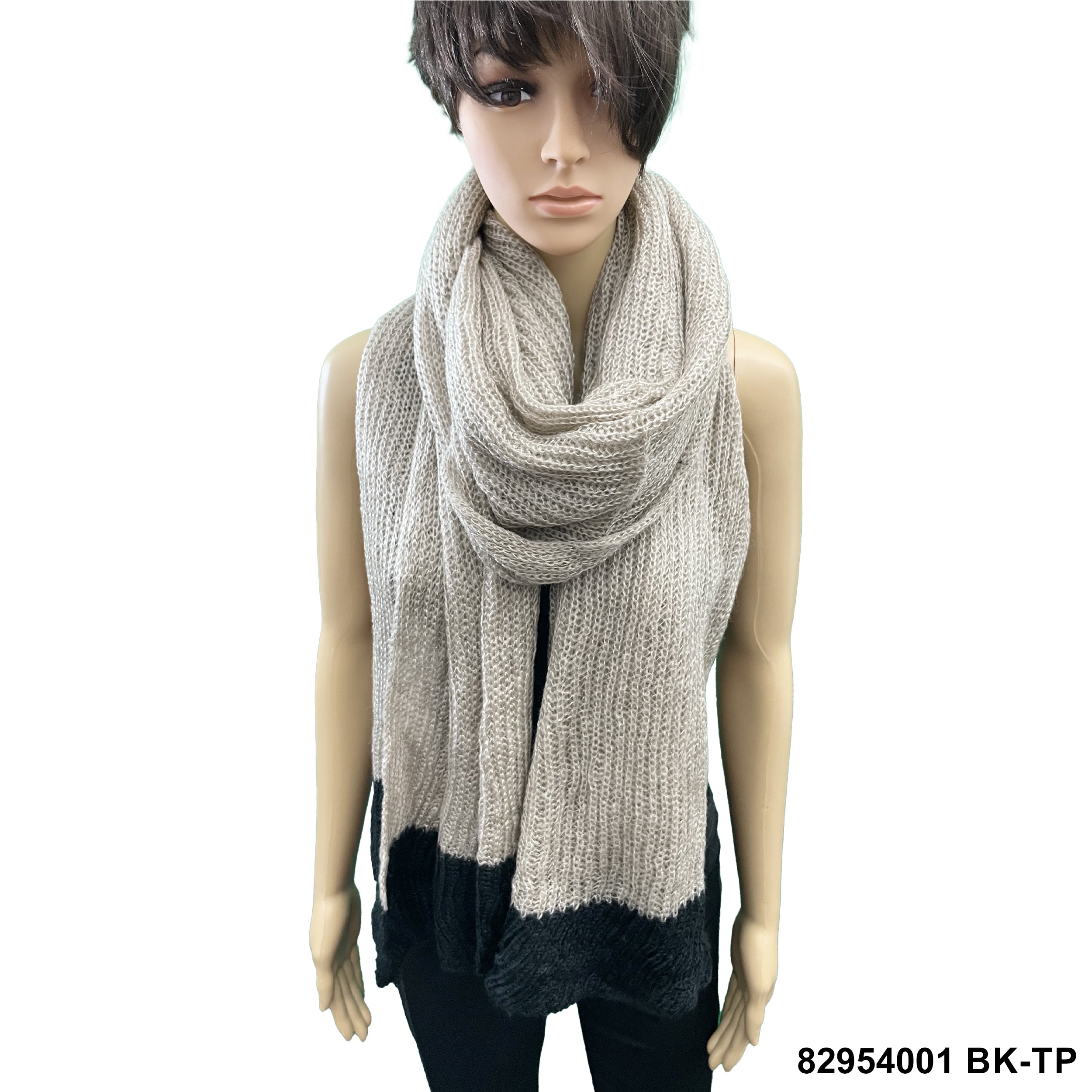 Warm Knitted Shawls 82954001 BK-TP