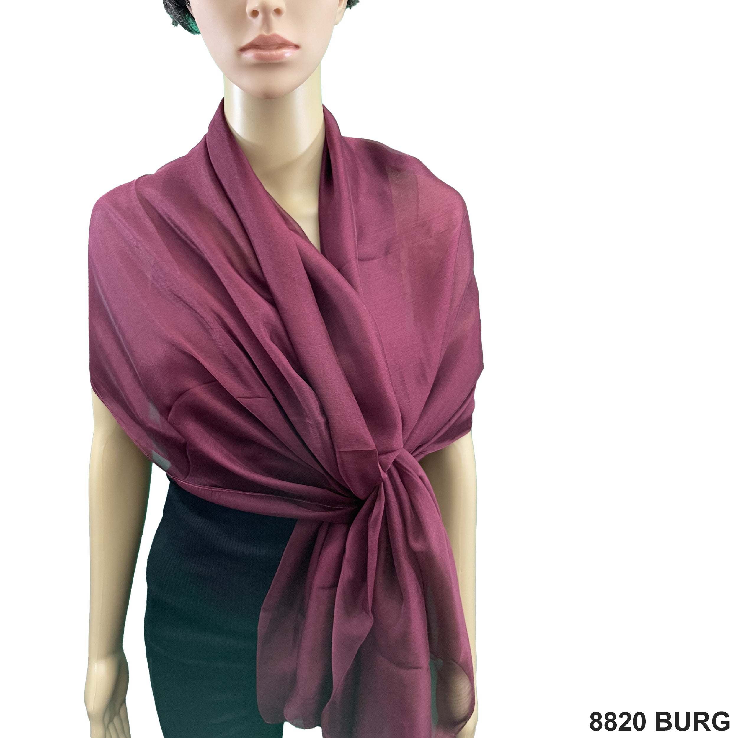 Plain Scarf 8820 BURG