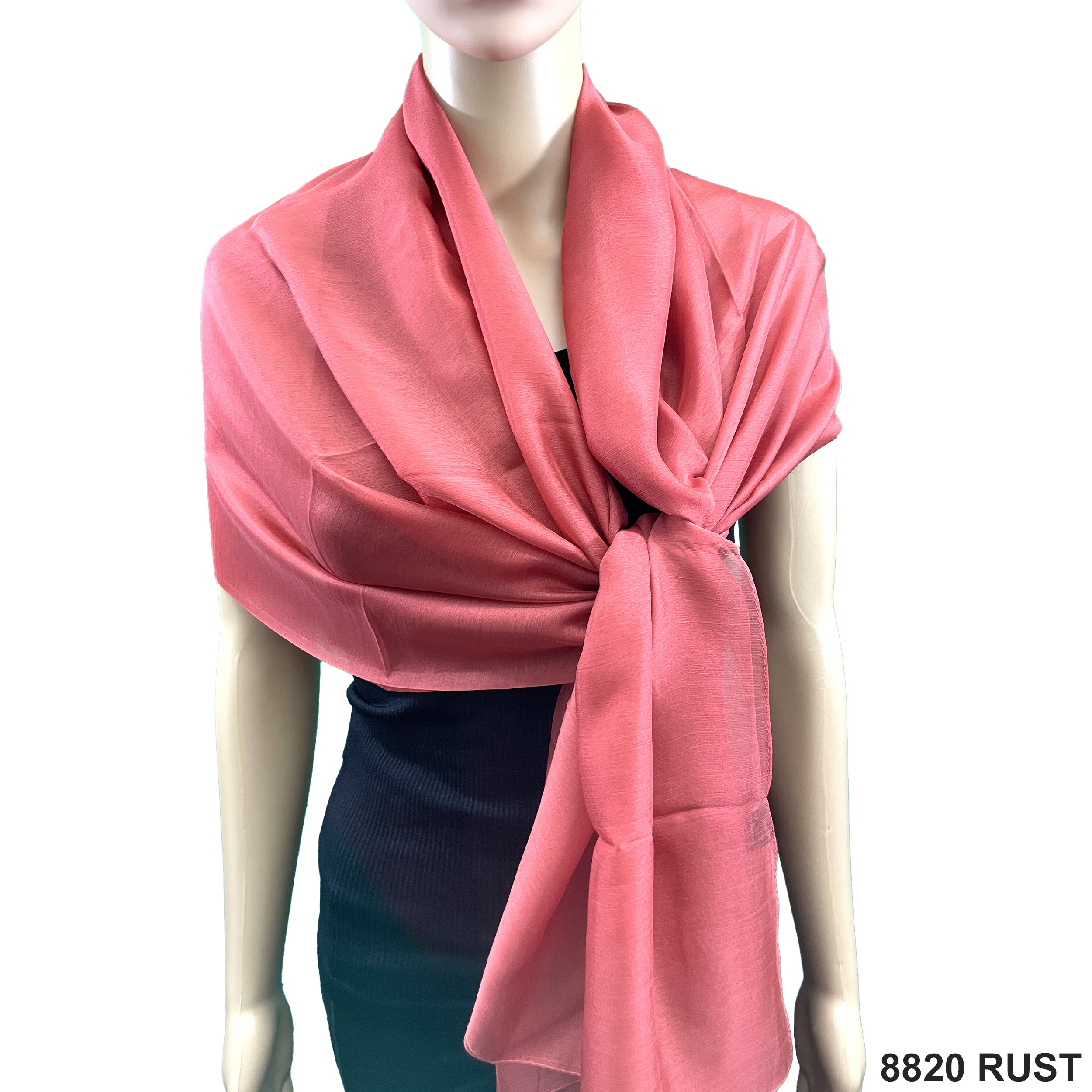 Plain Scarf 8820 RUST