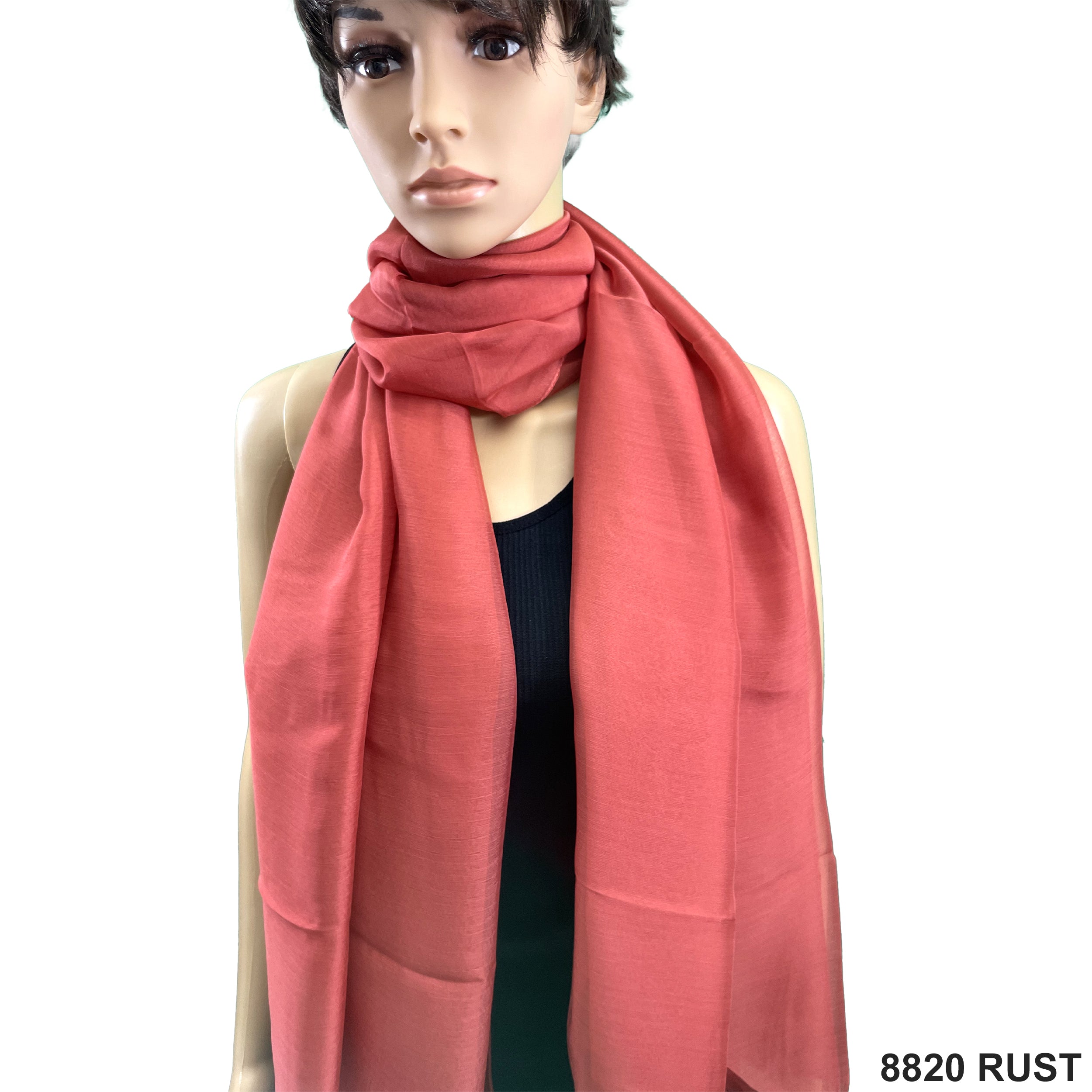 Plain Scarf 8820 RUST