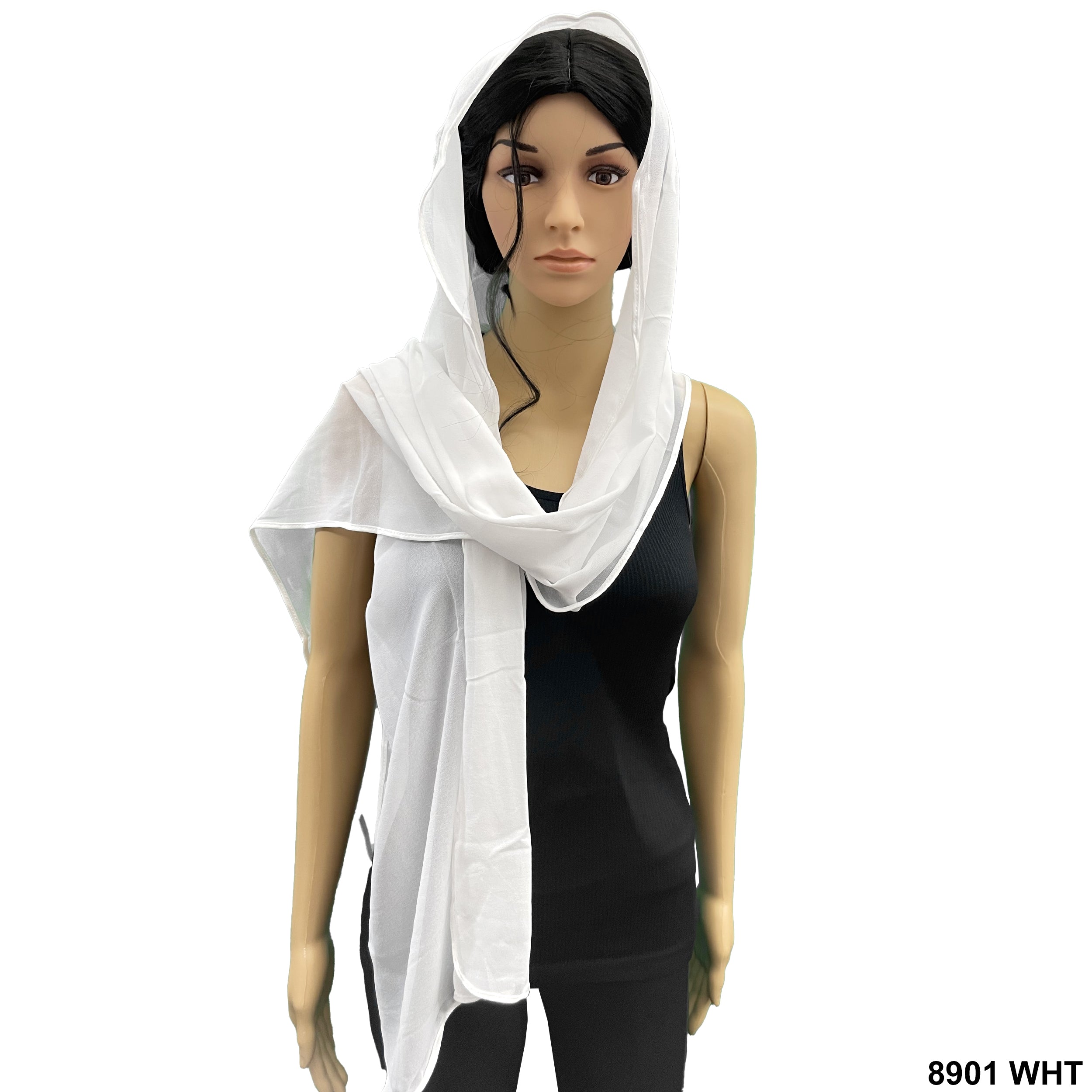 Plain Scarf 8901 WHT