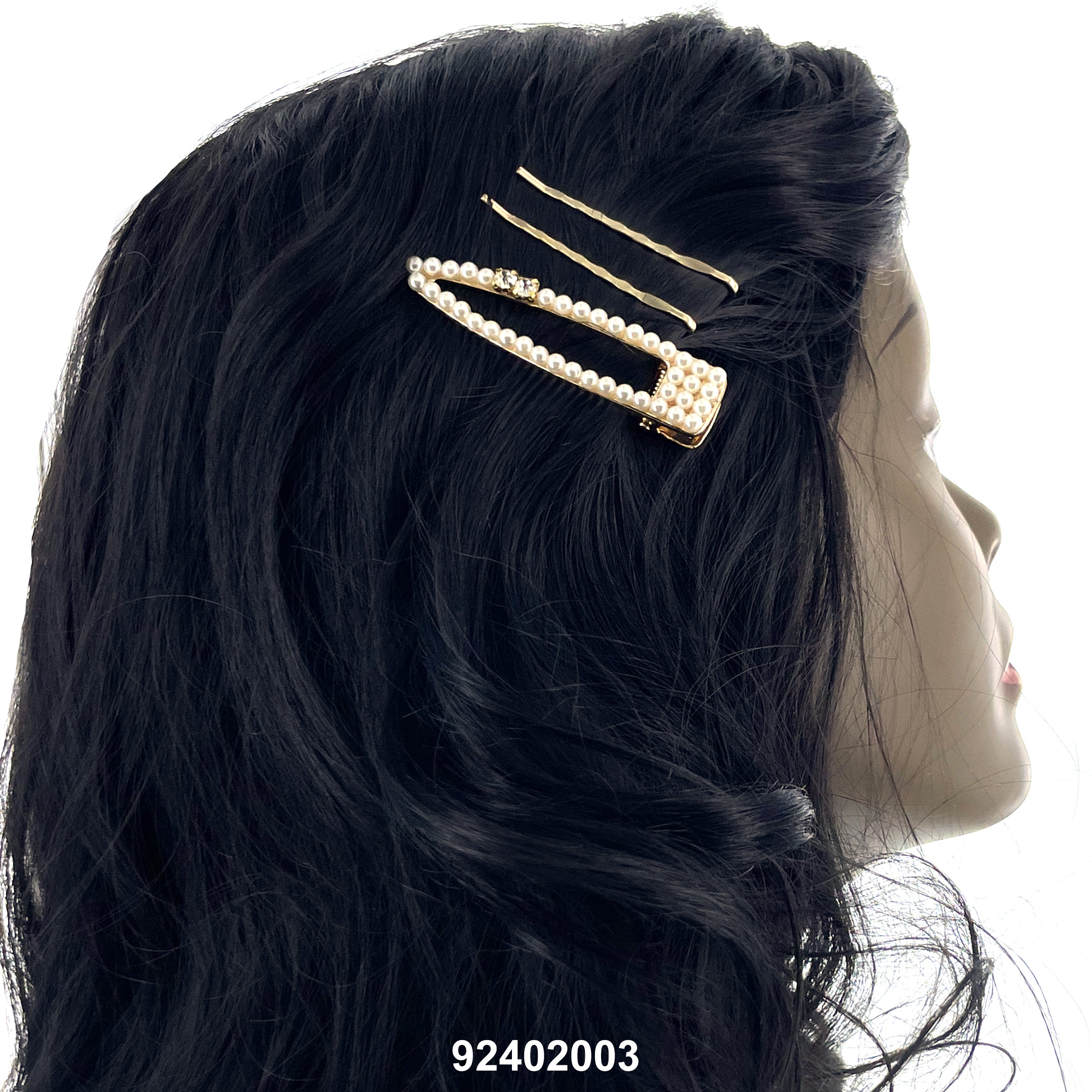 HAIR CLIPS (DOUBLE PRONGS + BOBBY PINS) 92402003 (PEARL PINS)