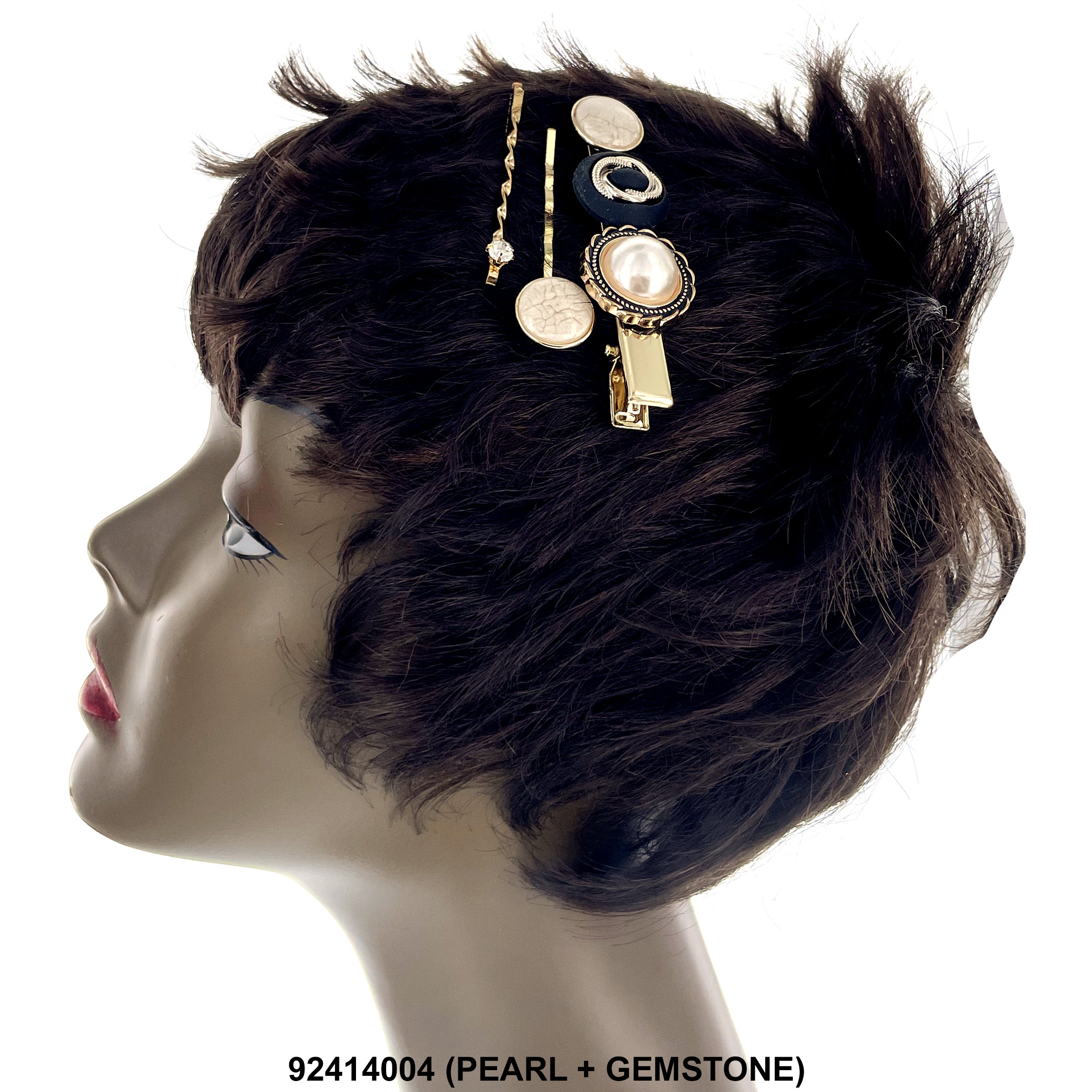 Pears Bobby Pin With Hair Clip 92414004 (PEARL + GEMSTONE)