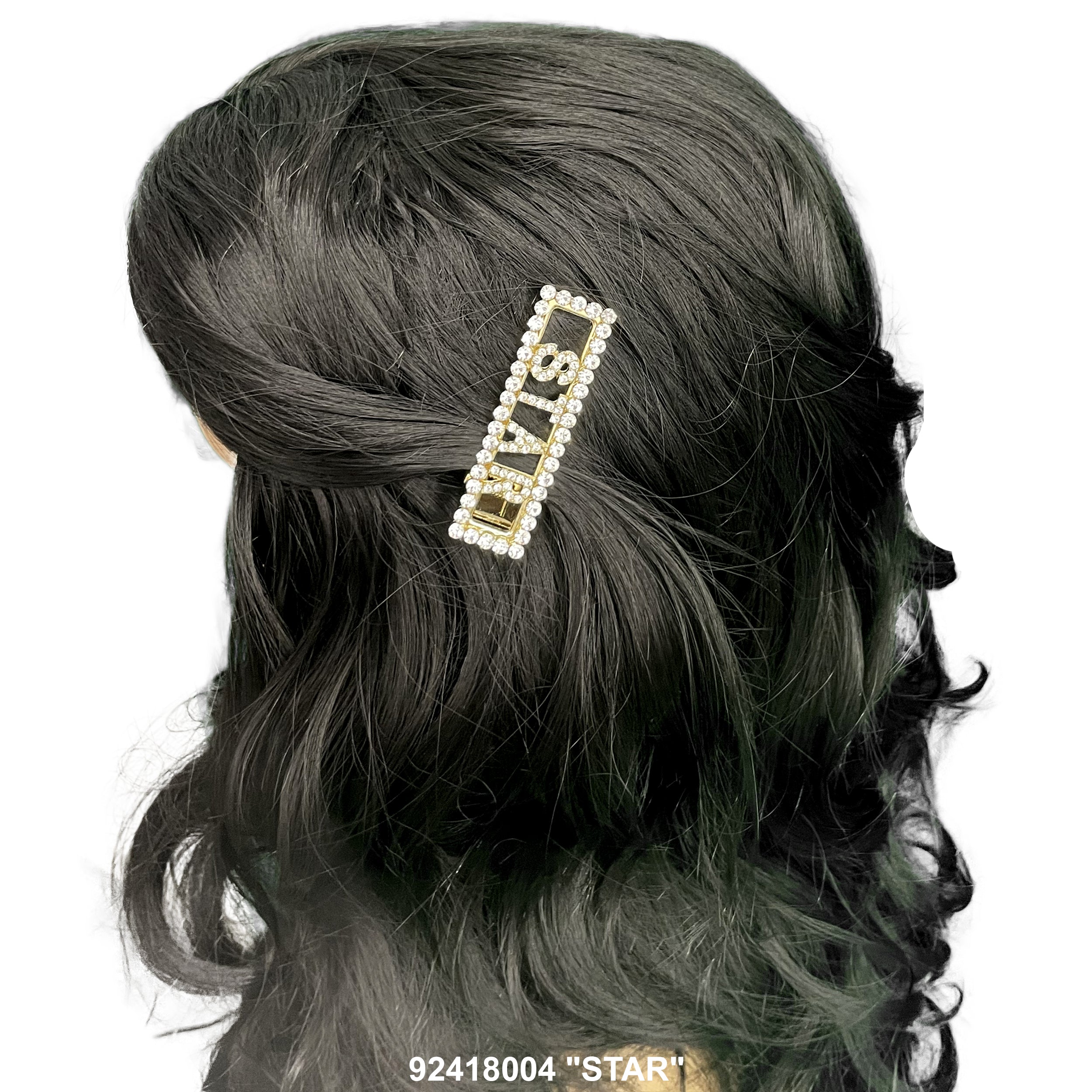 CZ Stones Hair Clip 92418004 "STAR"