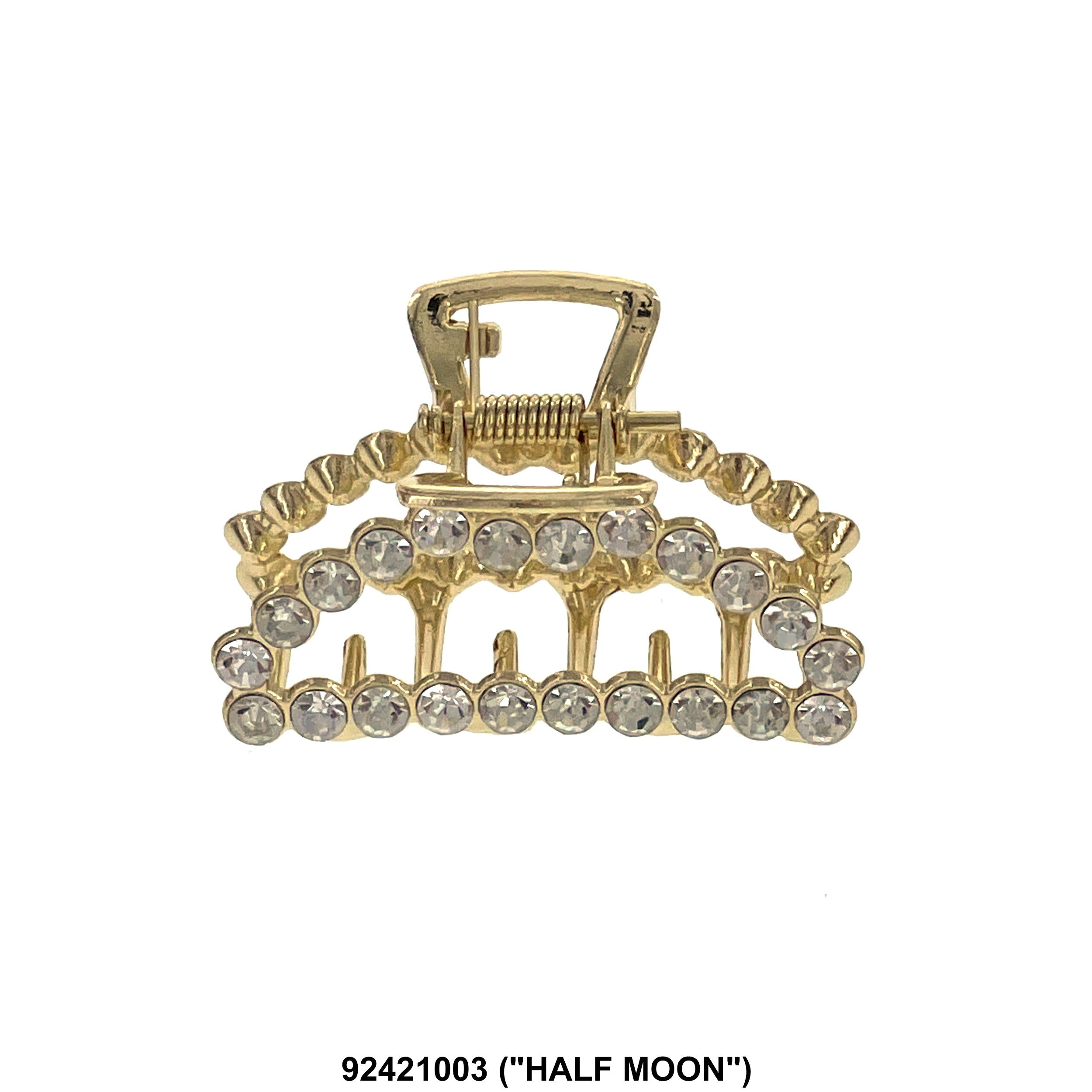 CZ Stones Hair Clip 92421003 ("HALF MOON")