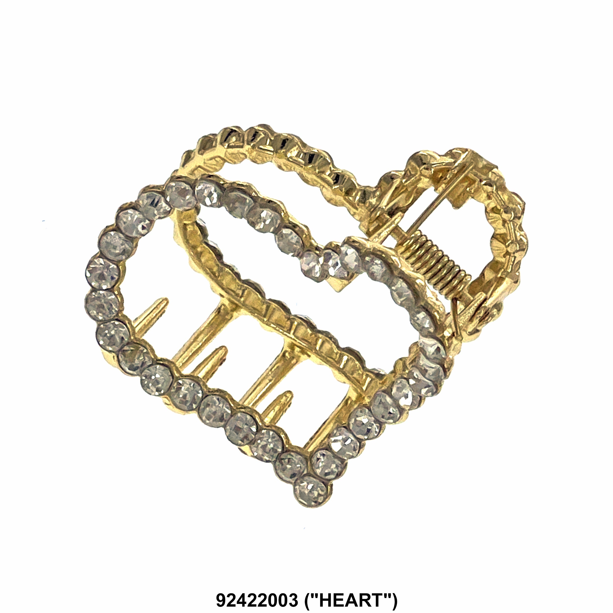 CZ Stones Hair Clip 92422003 ("HEART")