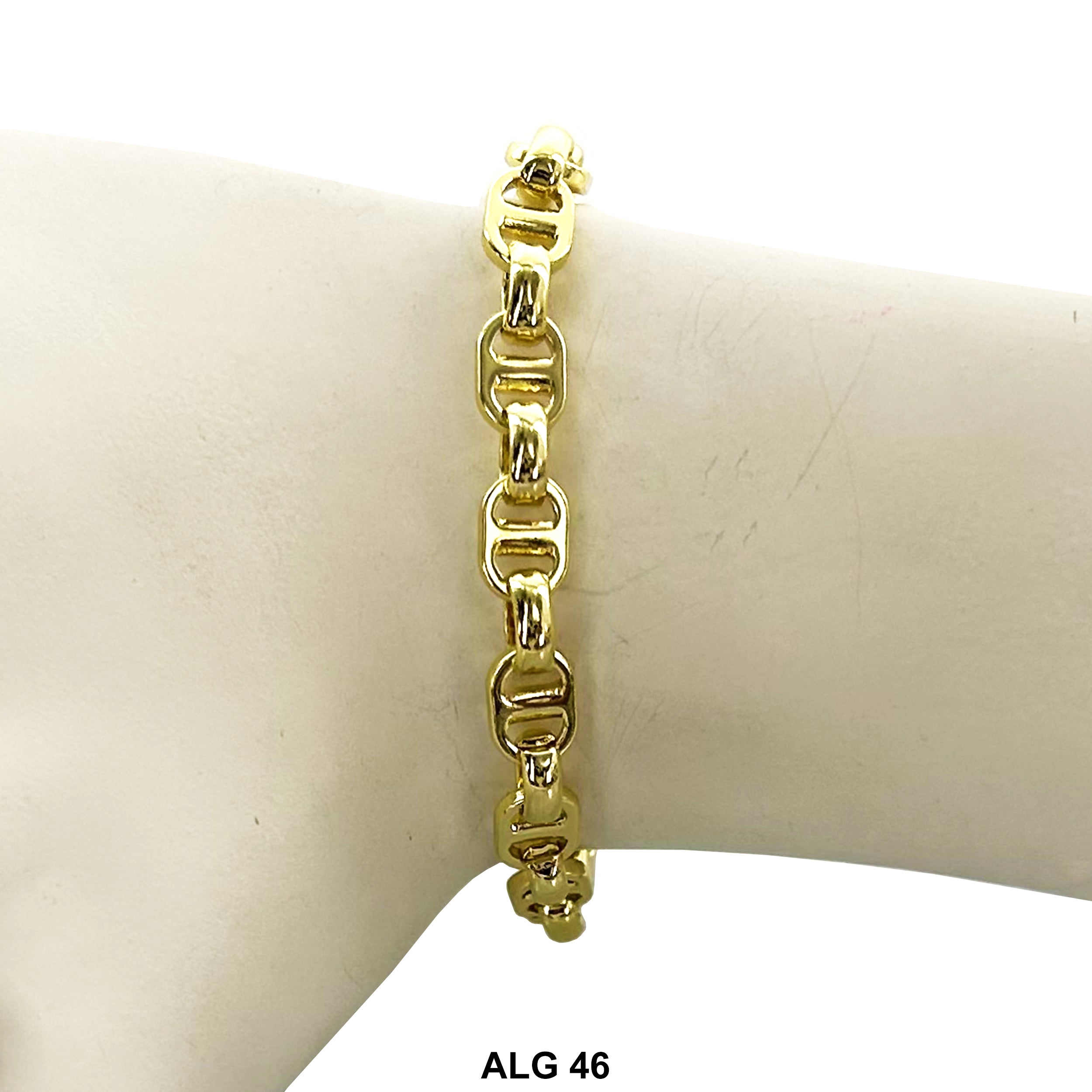 4 x 6 MM Links Anchor Style Bracelet ALG 46