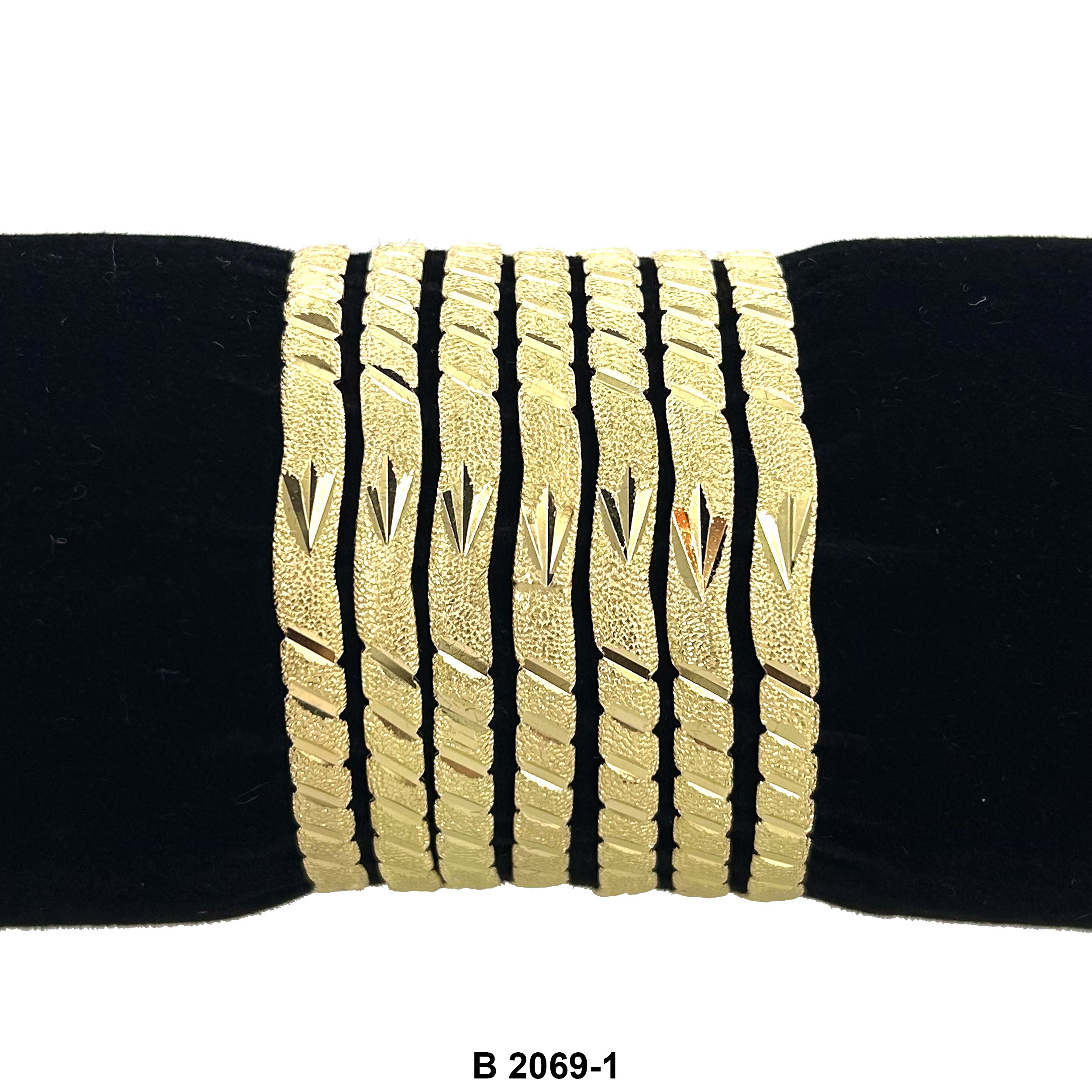 6 MM Wave Bangles B 2069-1