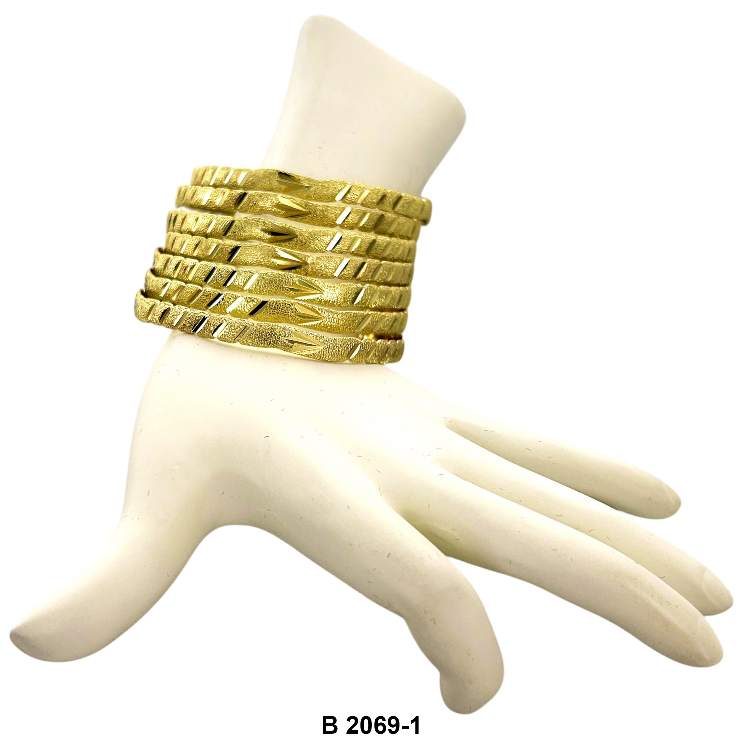 6 MM Wave Bangles B 2069-1