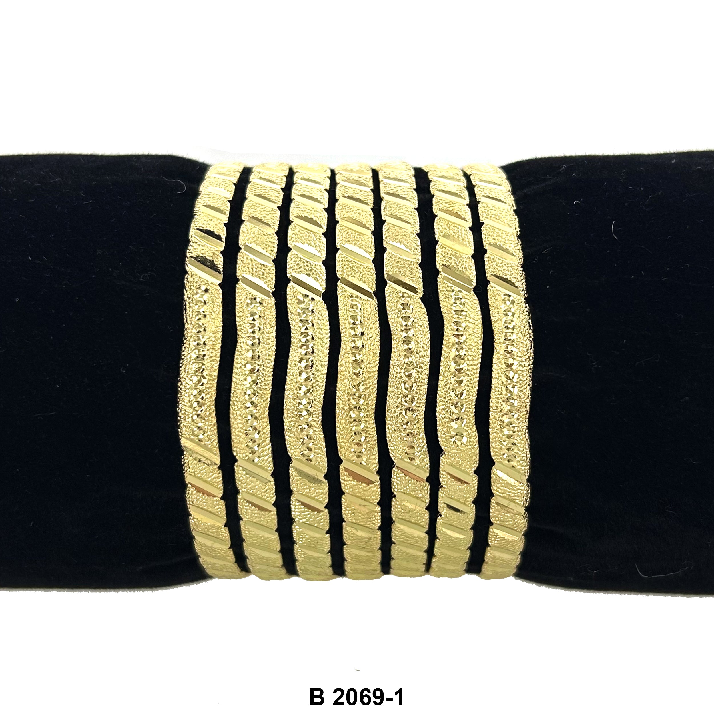 6 MM Wave Bangles B 2069-1