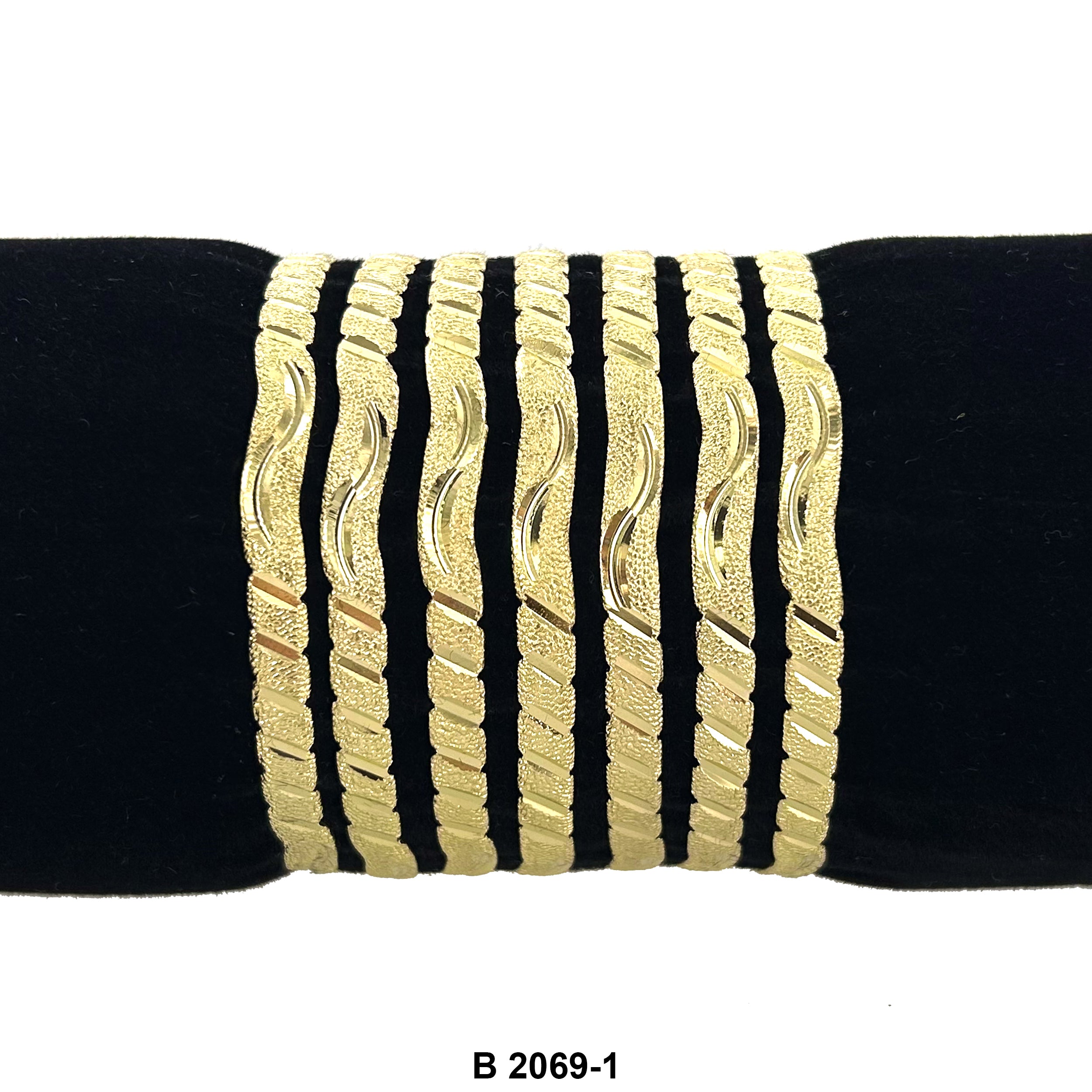 6 MM Wave Bangles B 2069-1