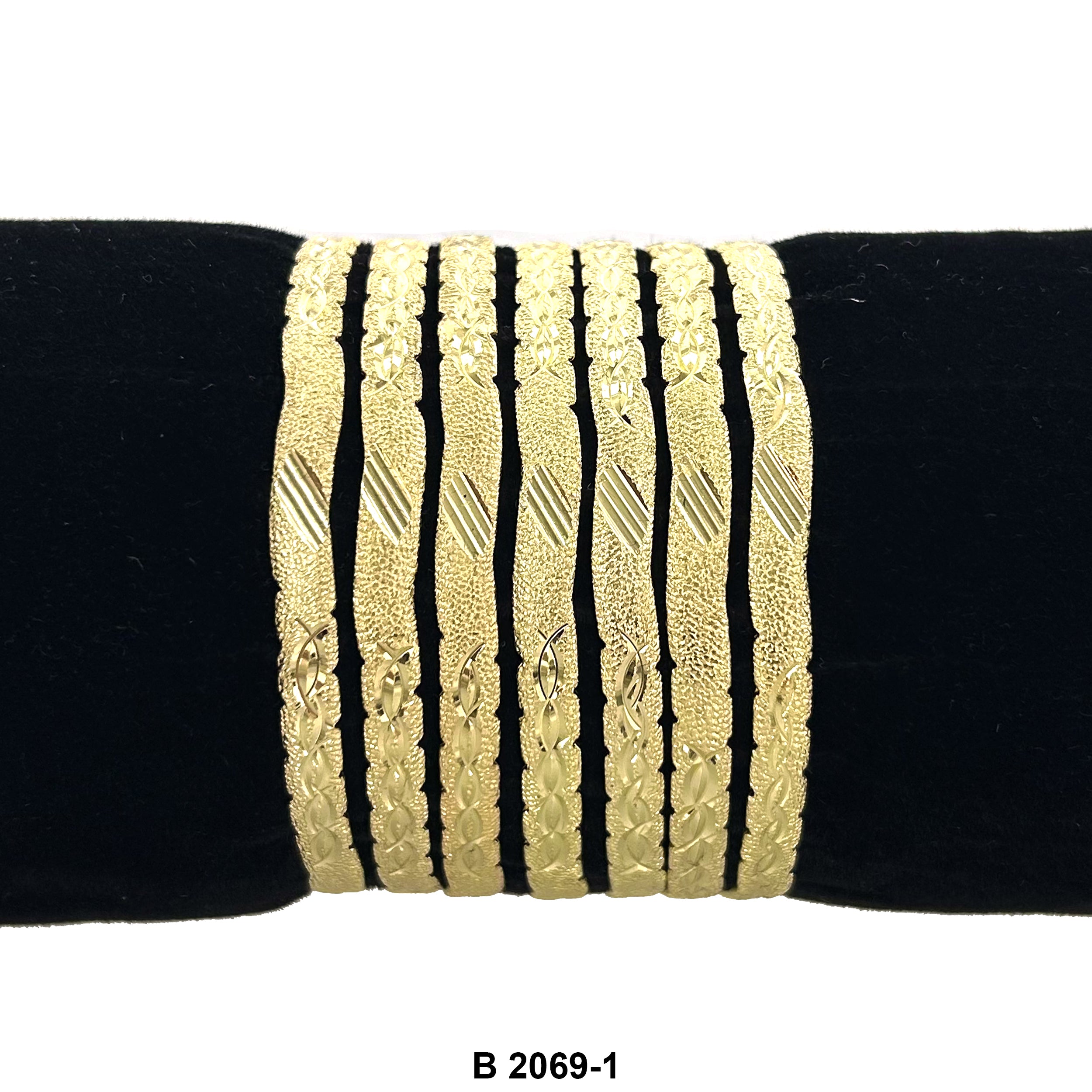 6 MM Wave Bangles B 2069-1