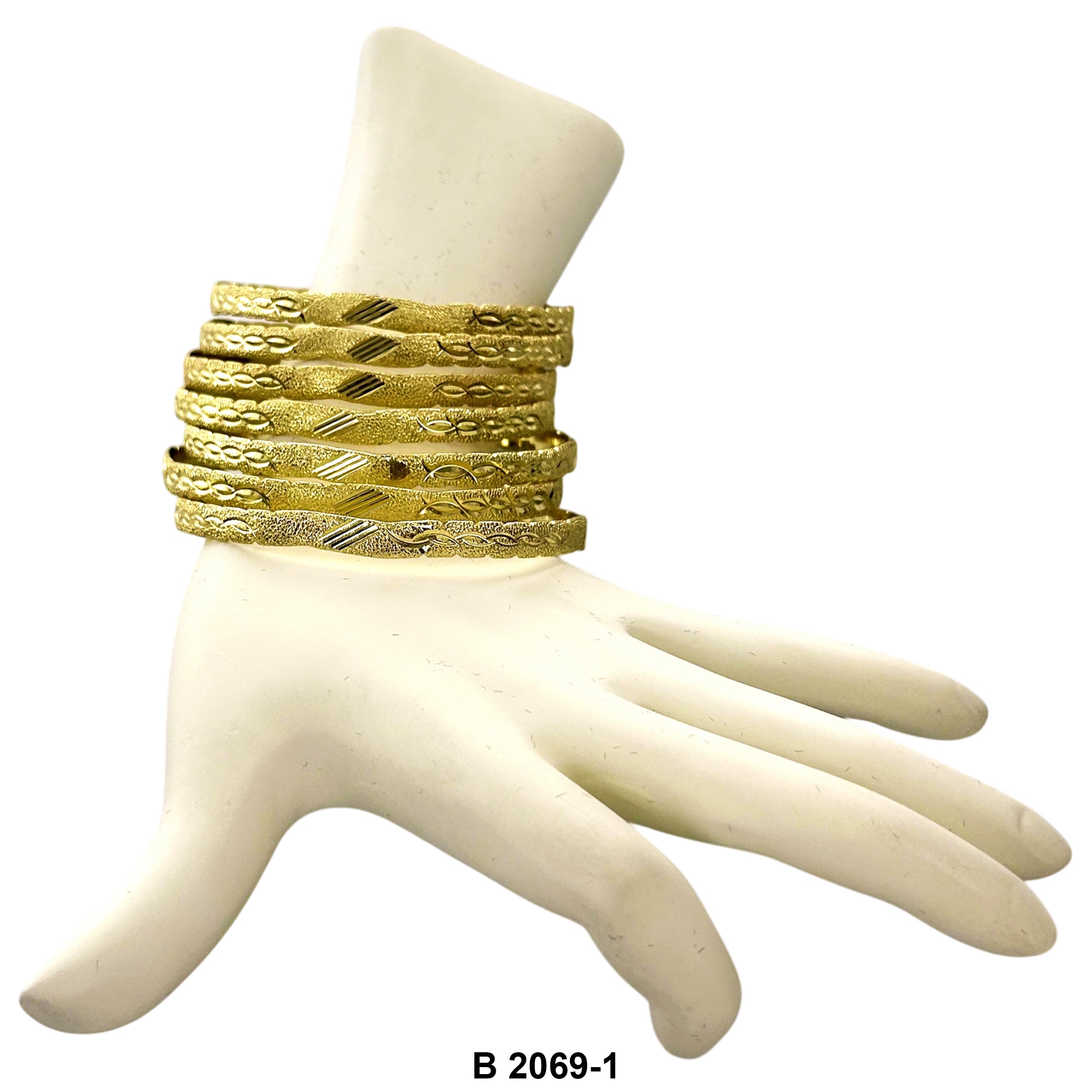 6 MM Wave Bangles B 2069-1