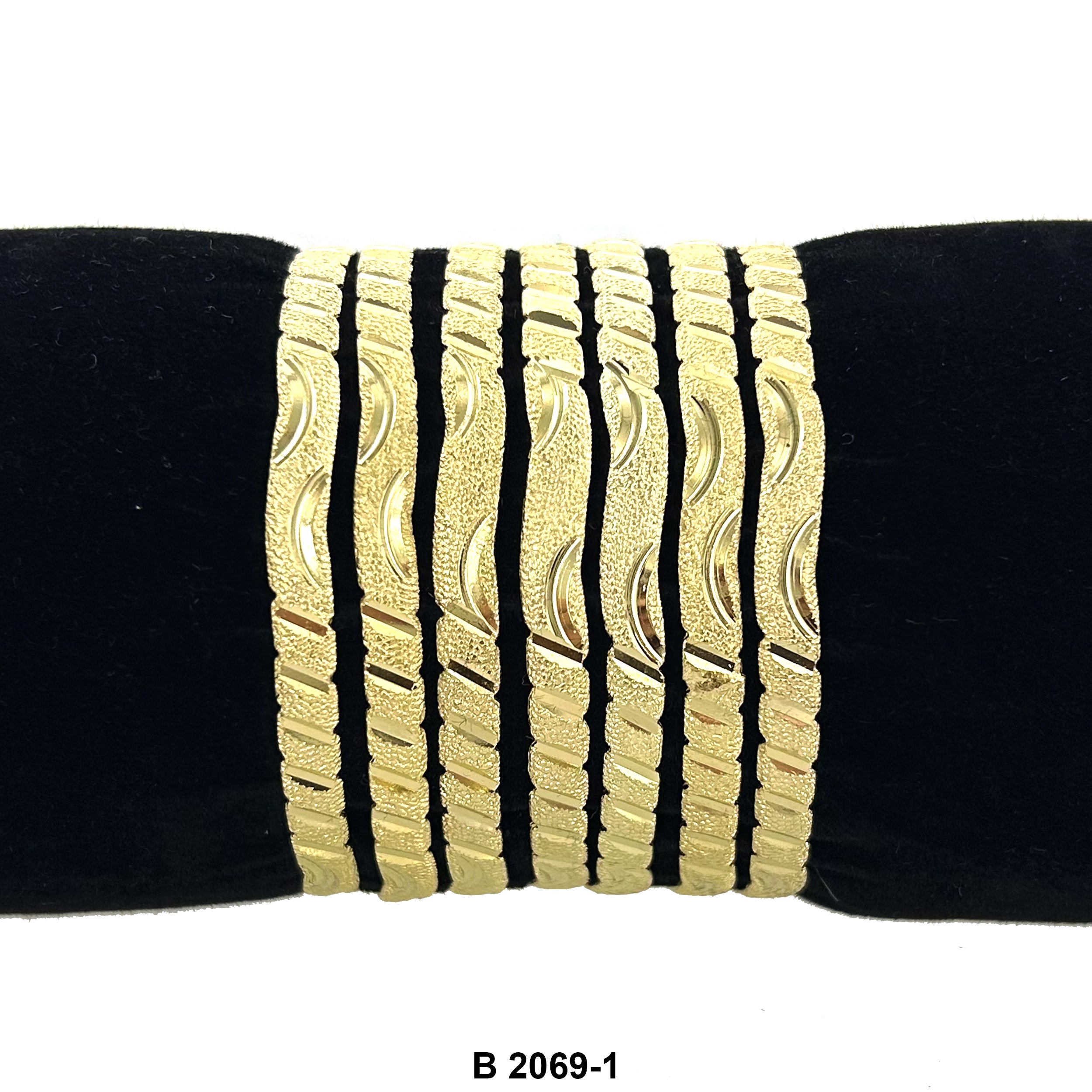 6 MM Wave Bangles B 2069-1