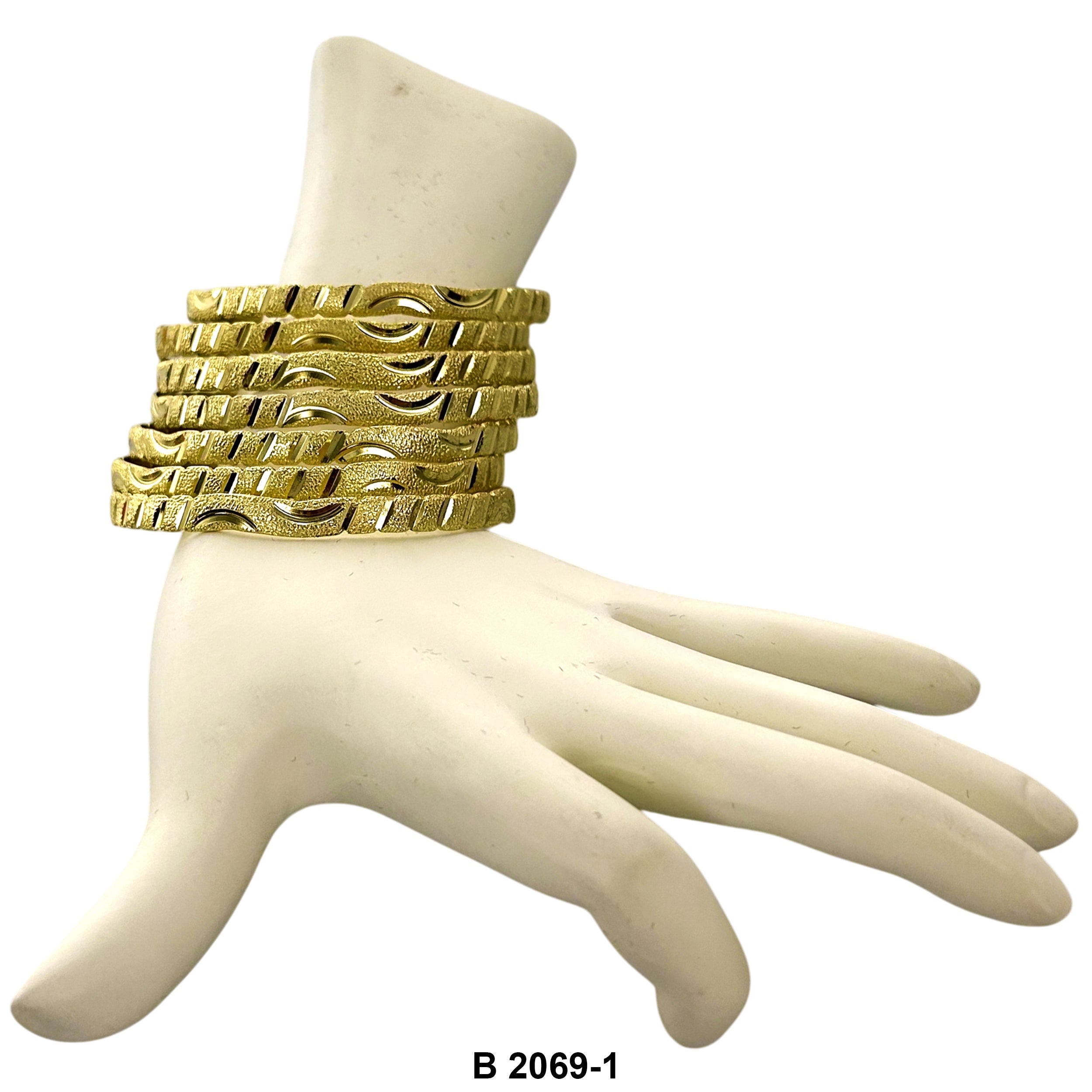 6 MM Wave Bangles B 2069-1
