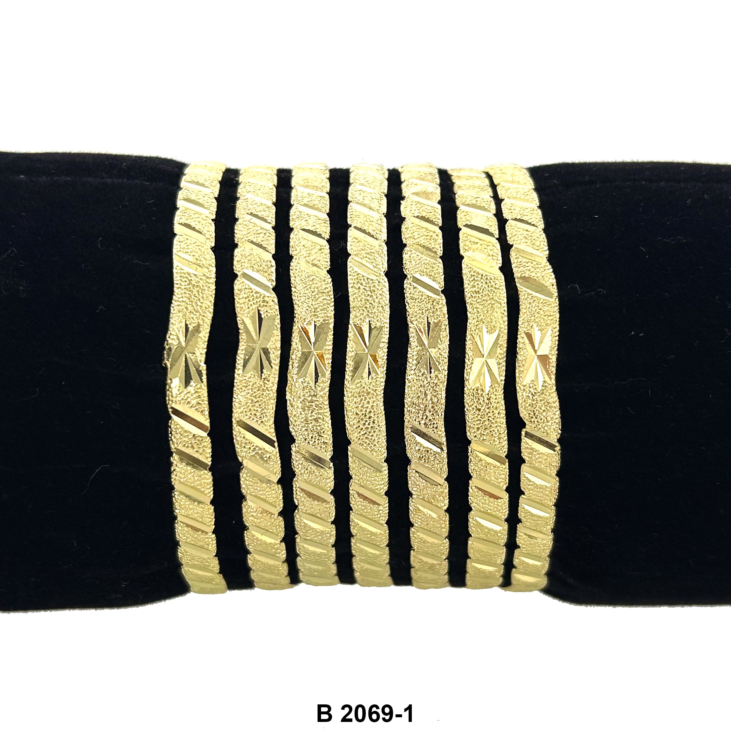6 MM Wave Bangles B 2069-1