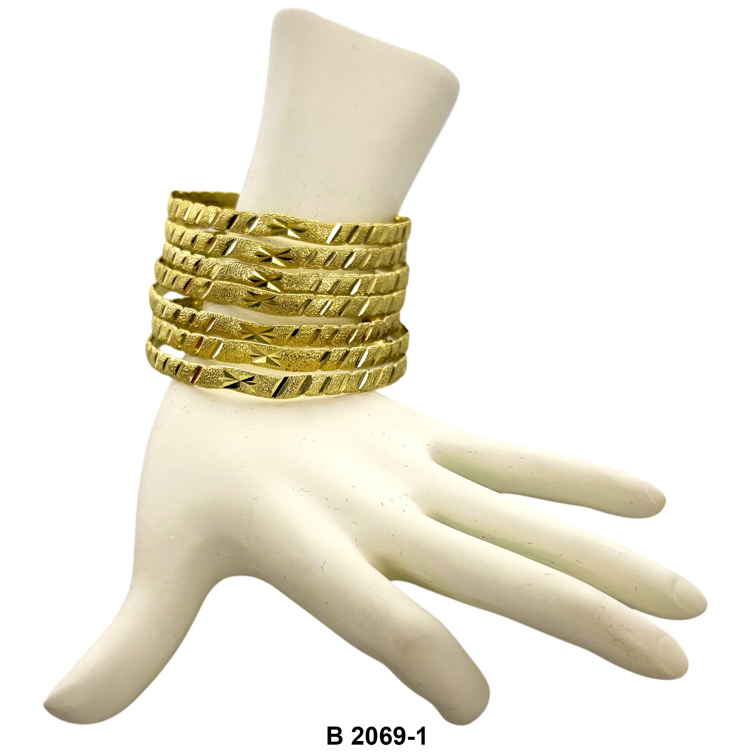 6 MM Wave Bangles B 2069-1