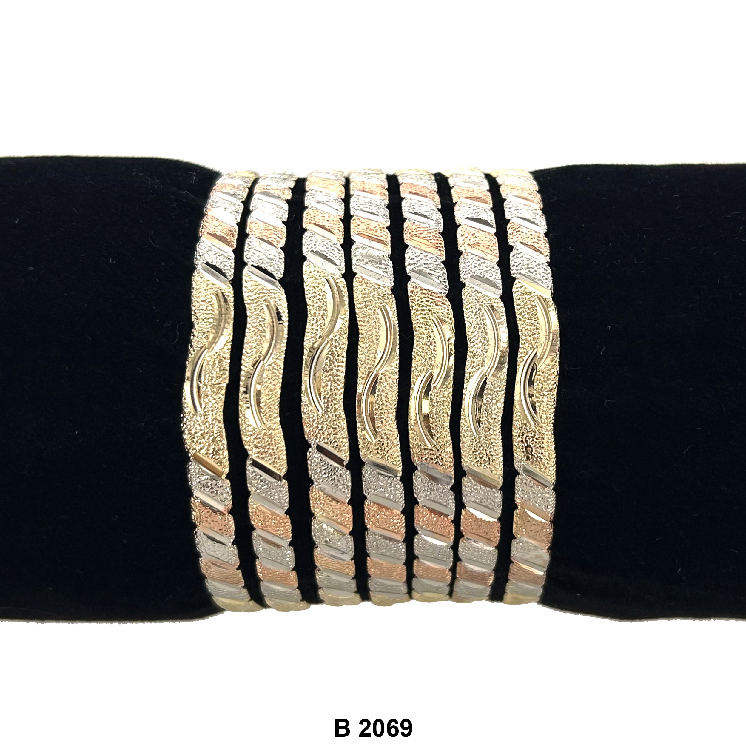 6 MM Wave Bangles B 2069