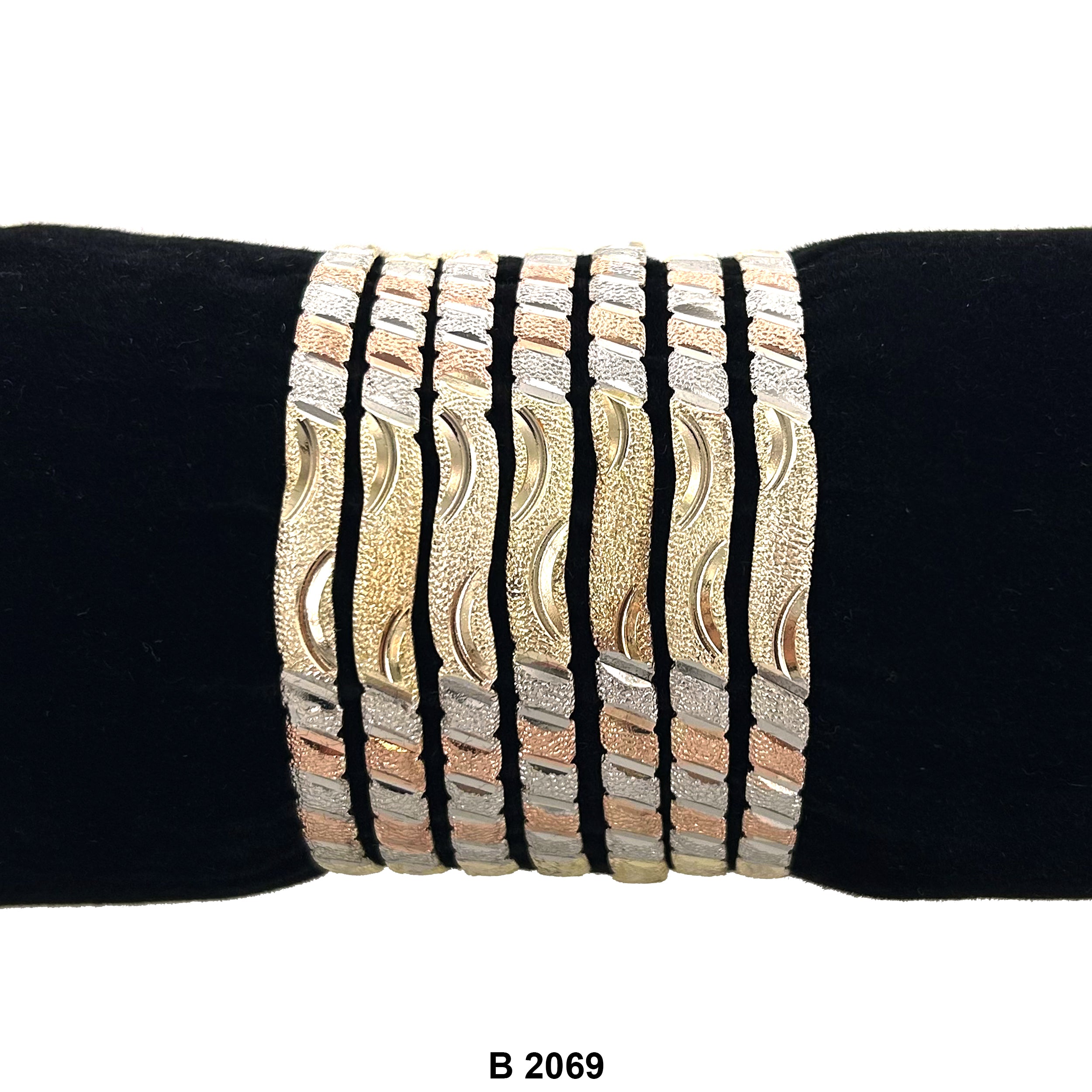 6 MM Wave Bangles B 2069