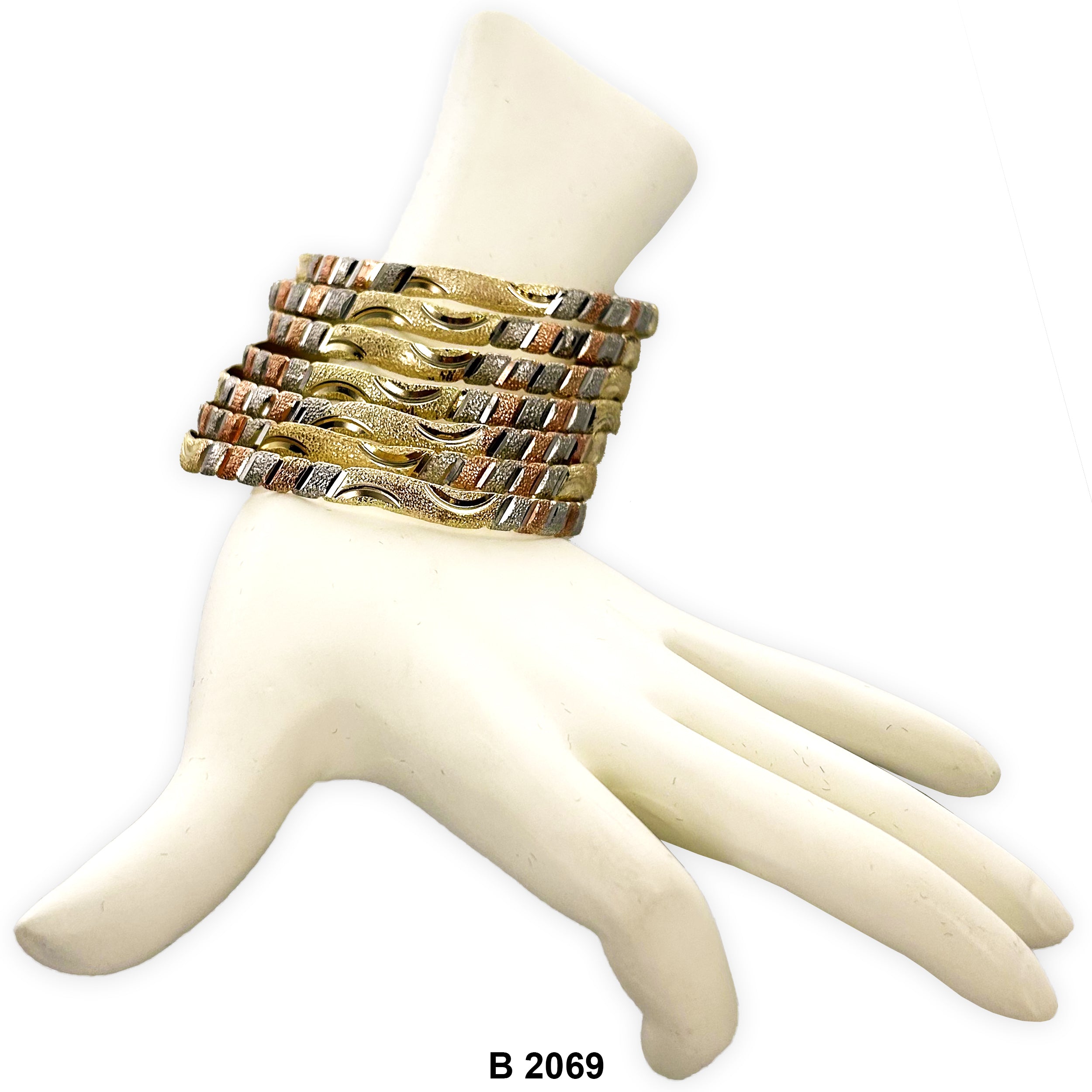 6 MM Wave Bangles B 2069