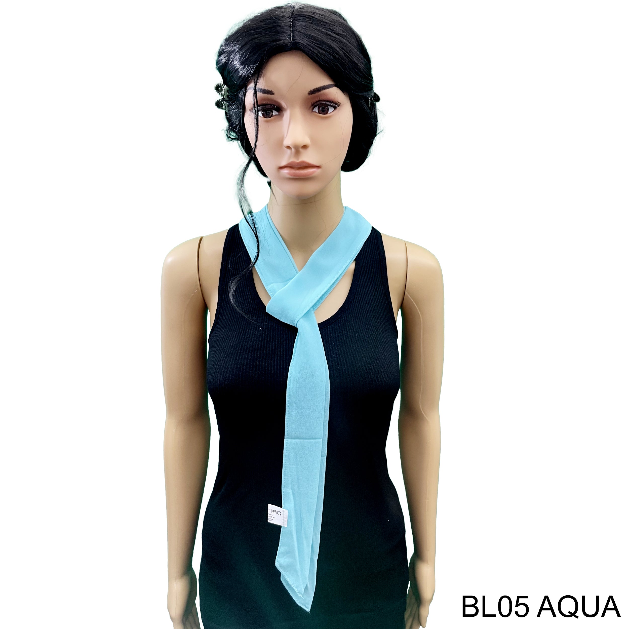 Skinny Summer Scarf BL05 AQUA