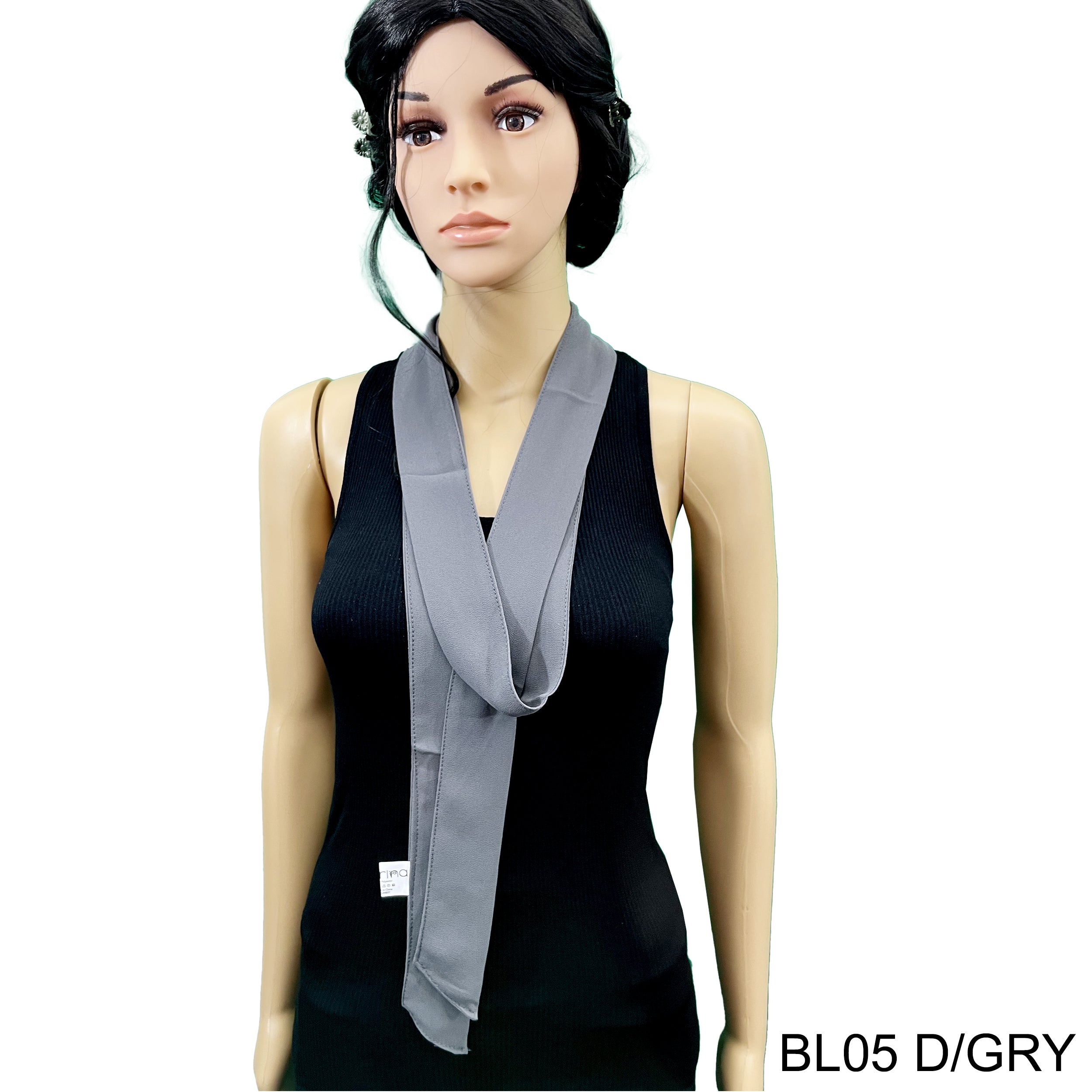 Skinny Summer Scarf BL05 D/GRY