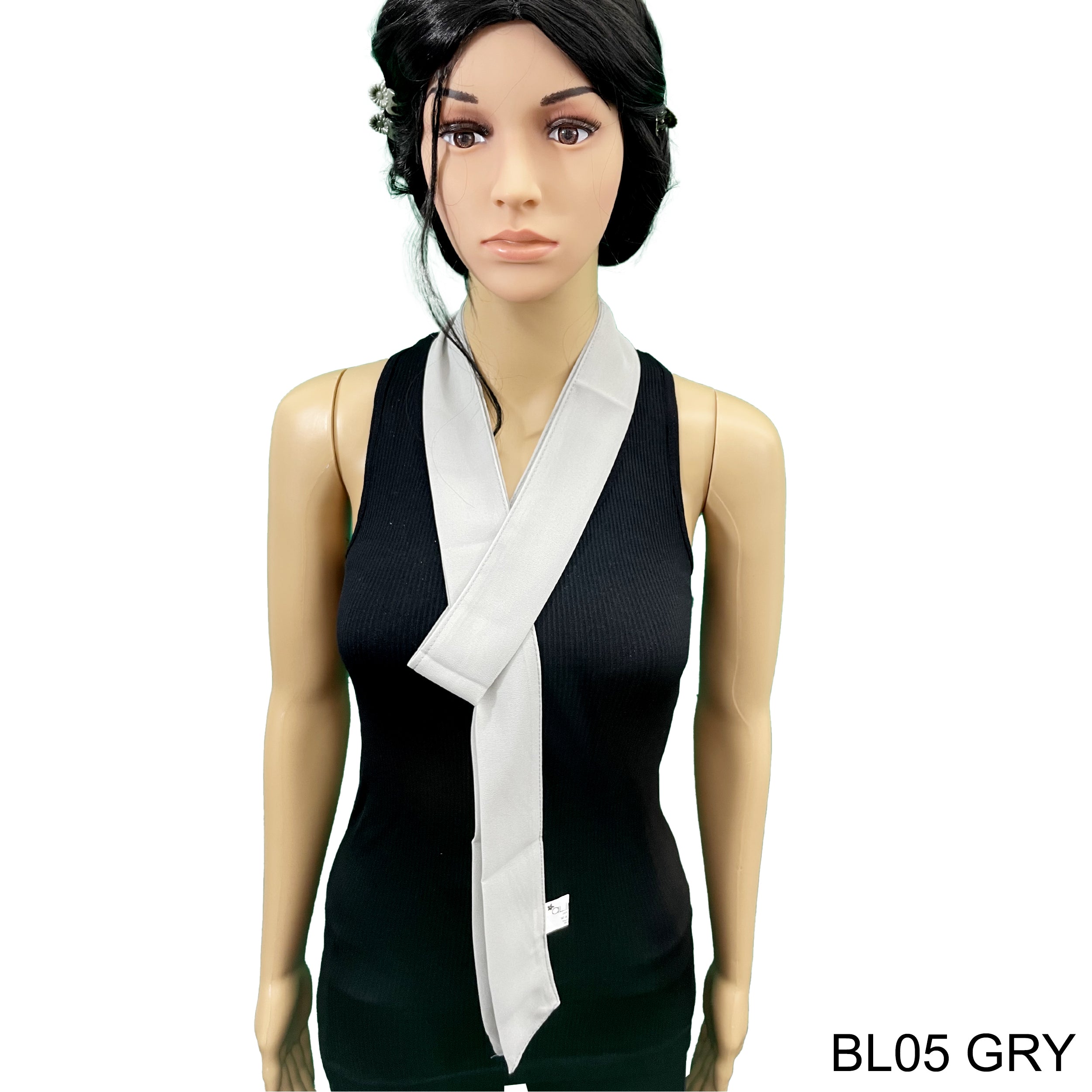 Skinny Summer Scarf BL05 GRY