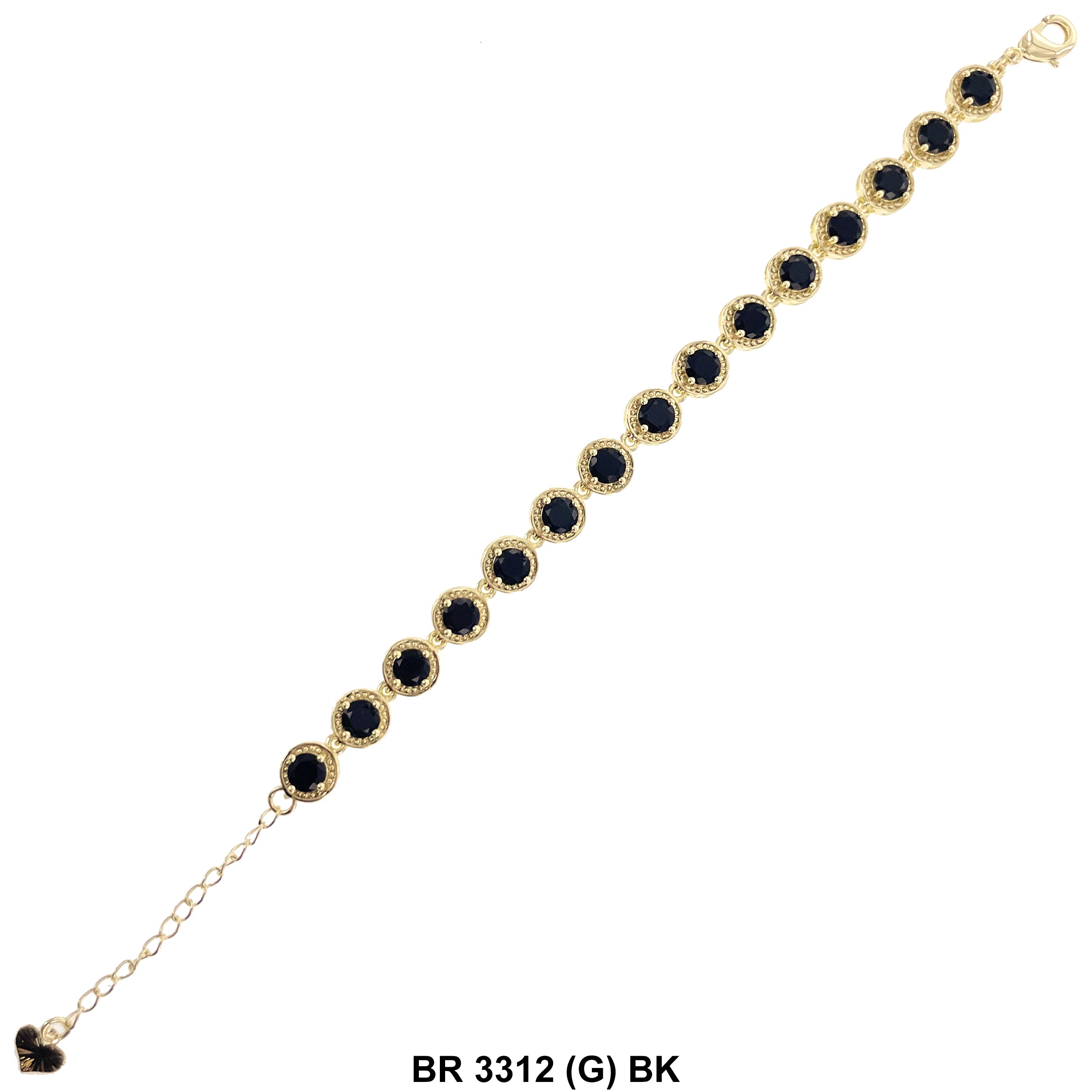 Cubic Zirconia Tennis Bracelet BR 3312 (G) BK
