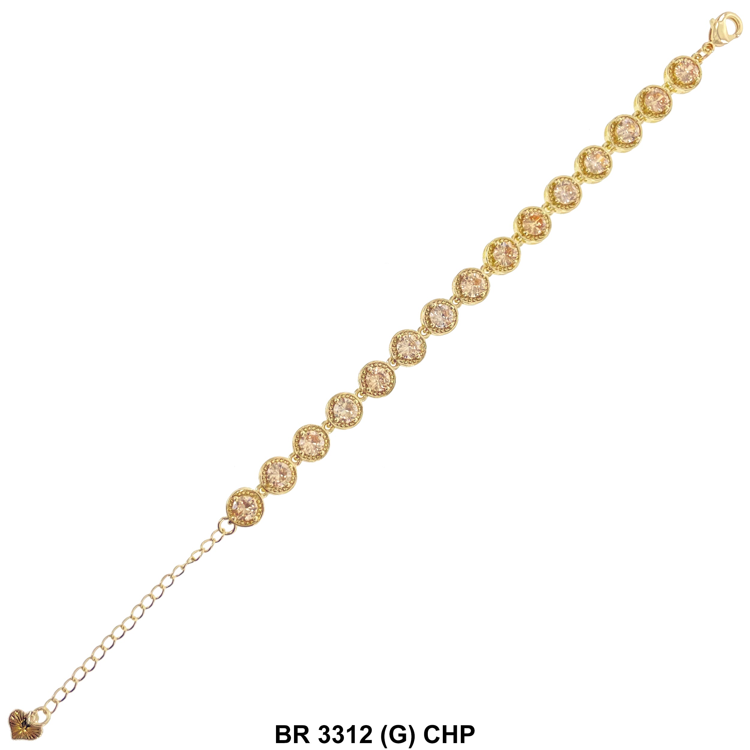 Cubic Zirconia Tennis Bracelet BR 3312 (G) CHP