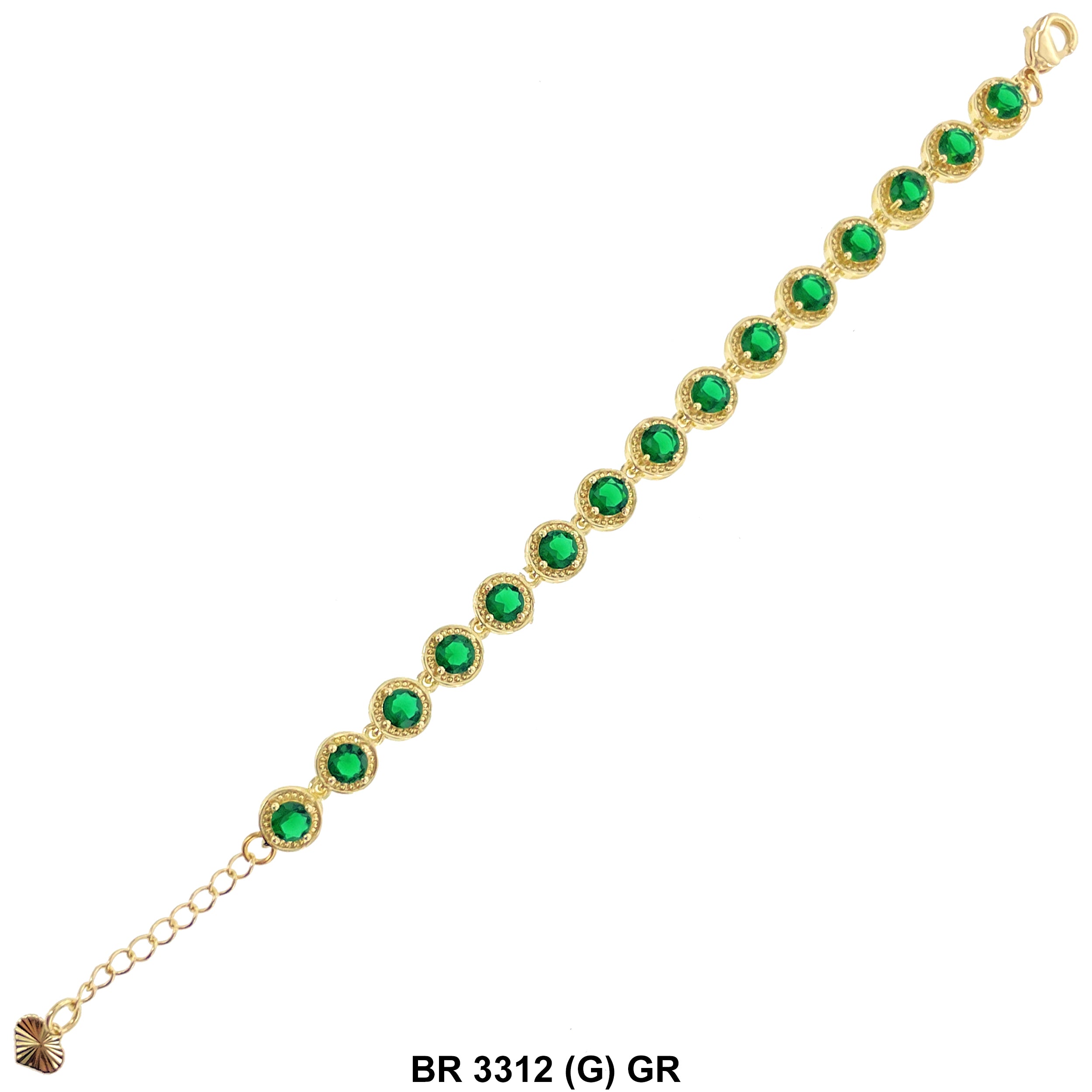 Cubic Zirconia Tennis Bracelet BR 3312 (G) GR