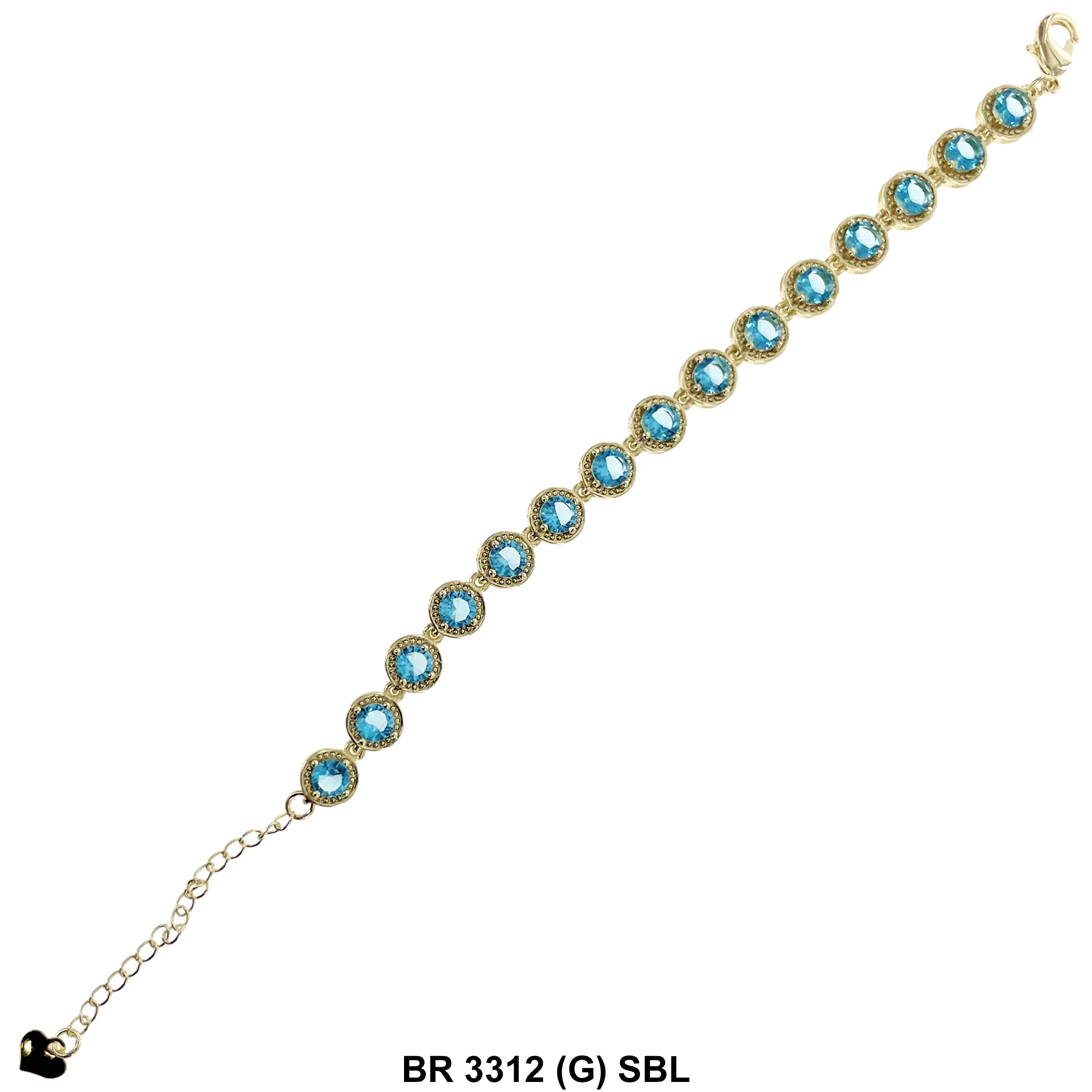 Cubic Zirconia Tennis Bracelet BR 3312 (G) SBL