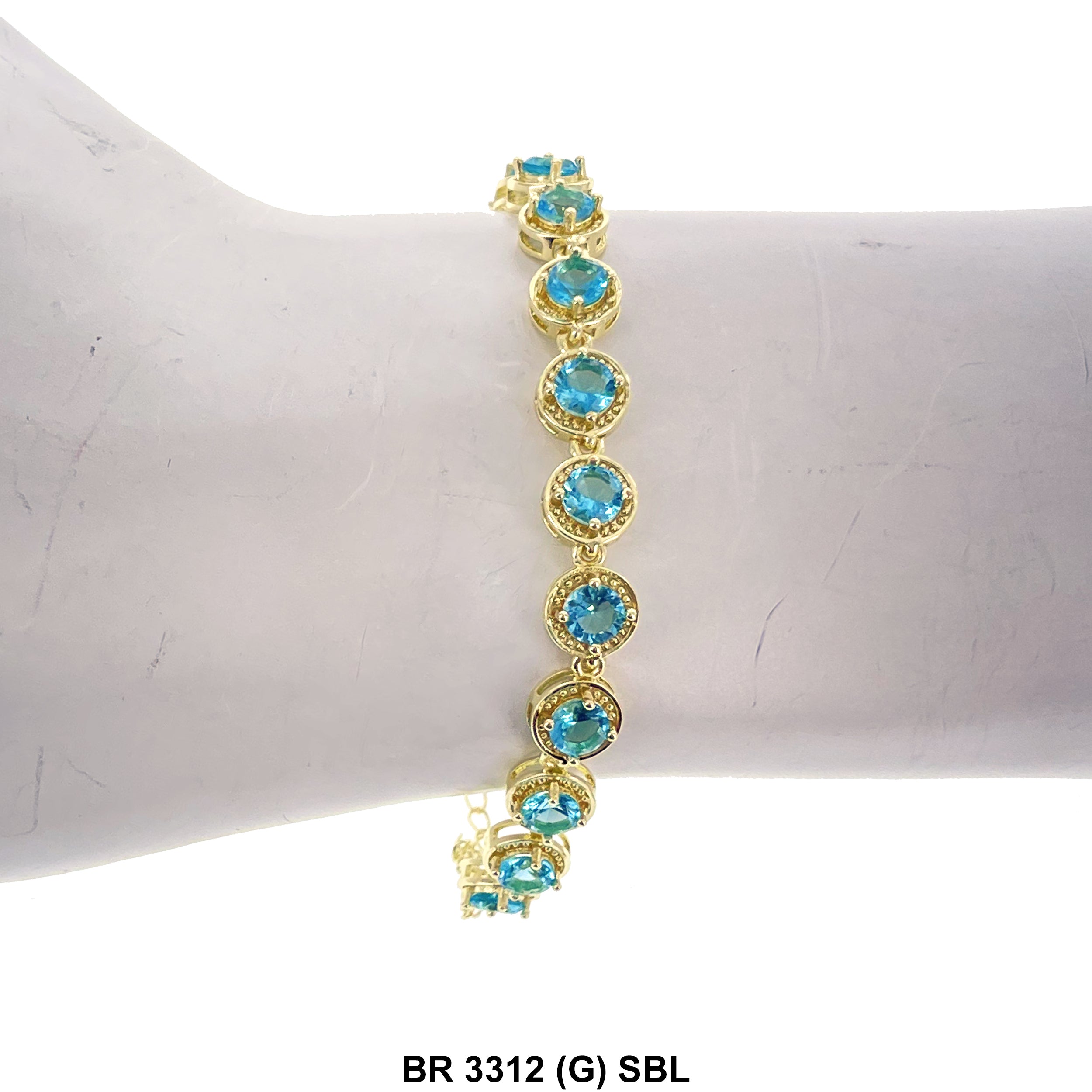 Cubic Zirconia Tennis Bracelet BR 3312 (G) SBL