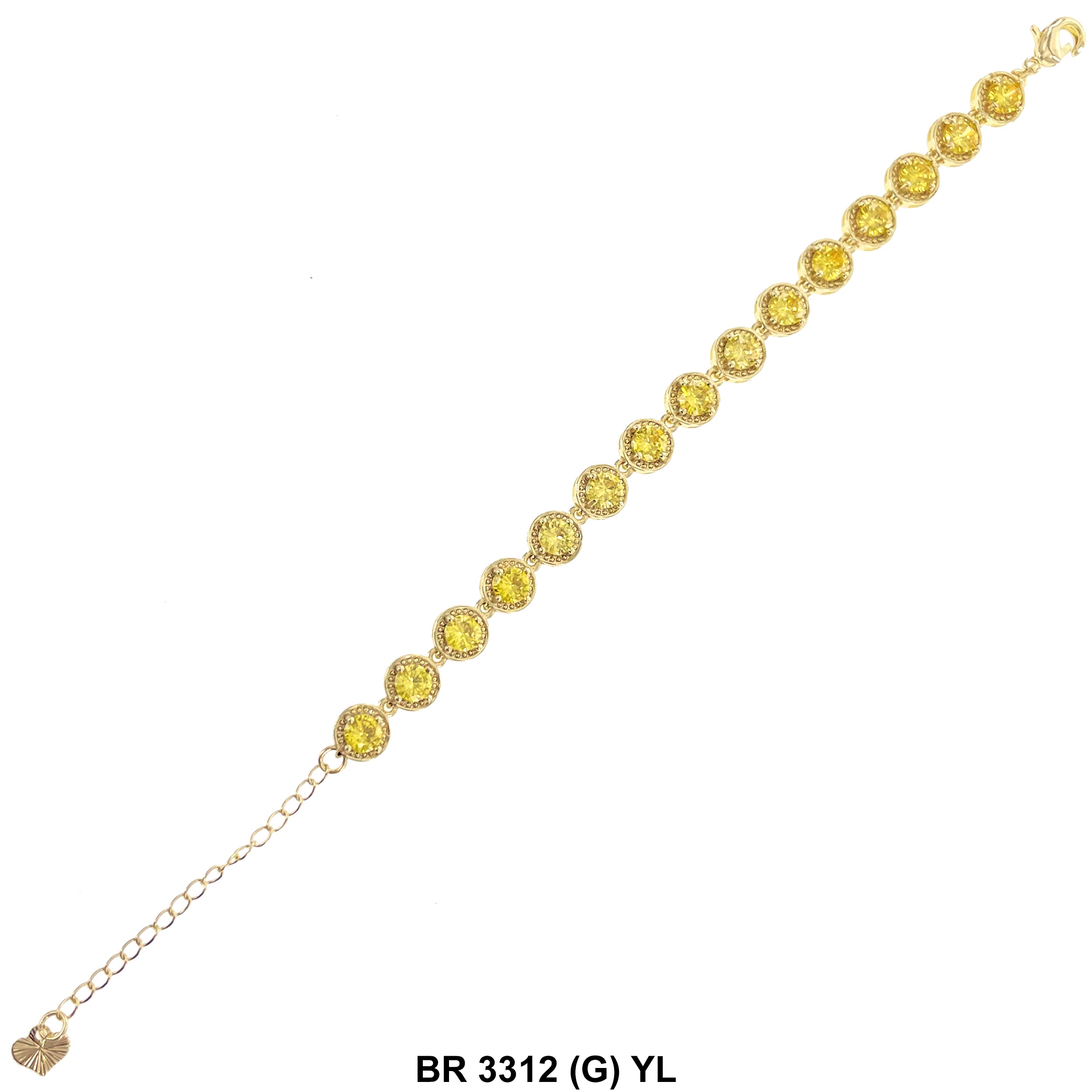 Cubic Zirconia Tennis Bracelet BR 3312 (G) YL