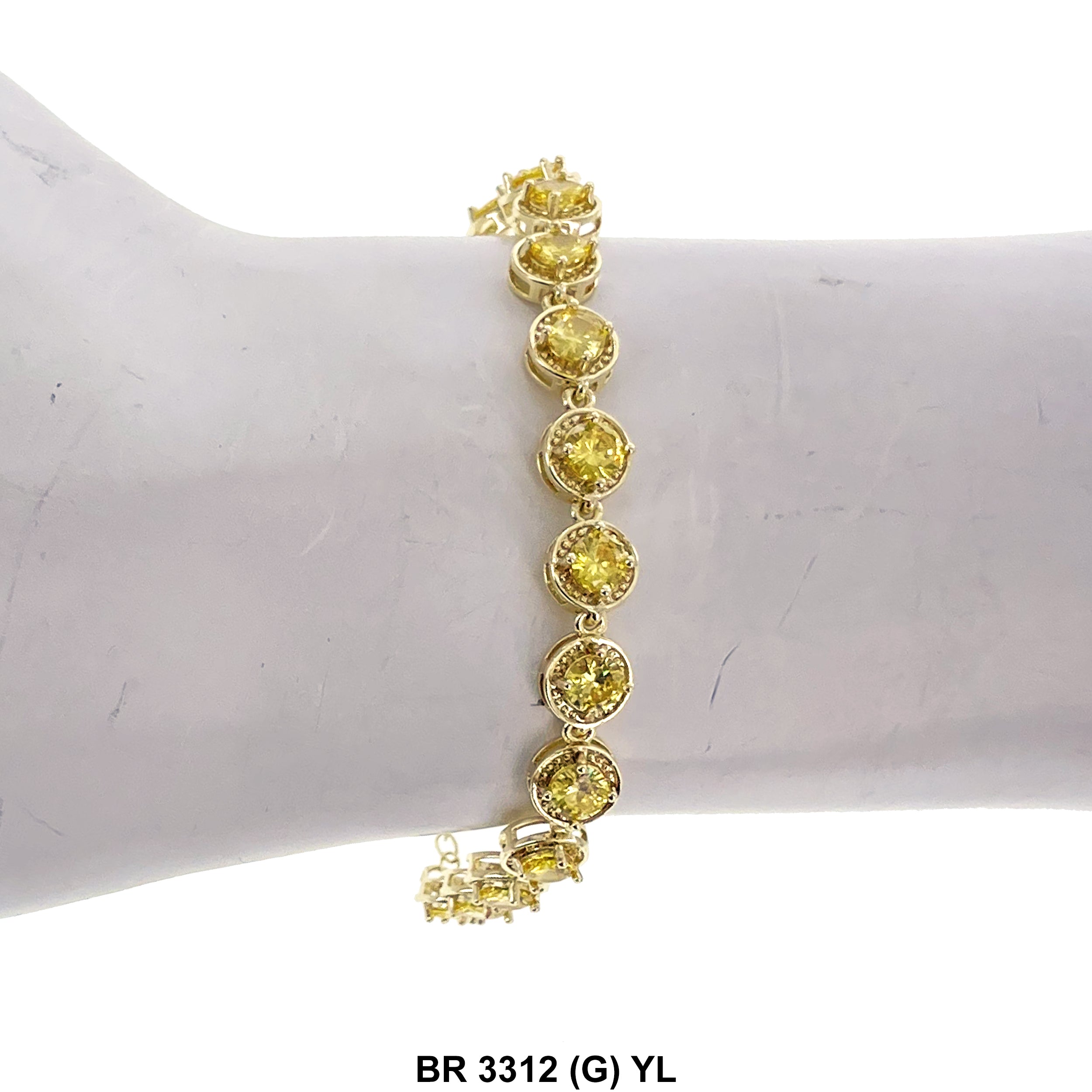 Cubic Zirconia Tennis Bracelet BR 3312 (G) YL