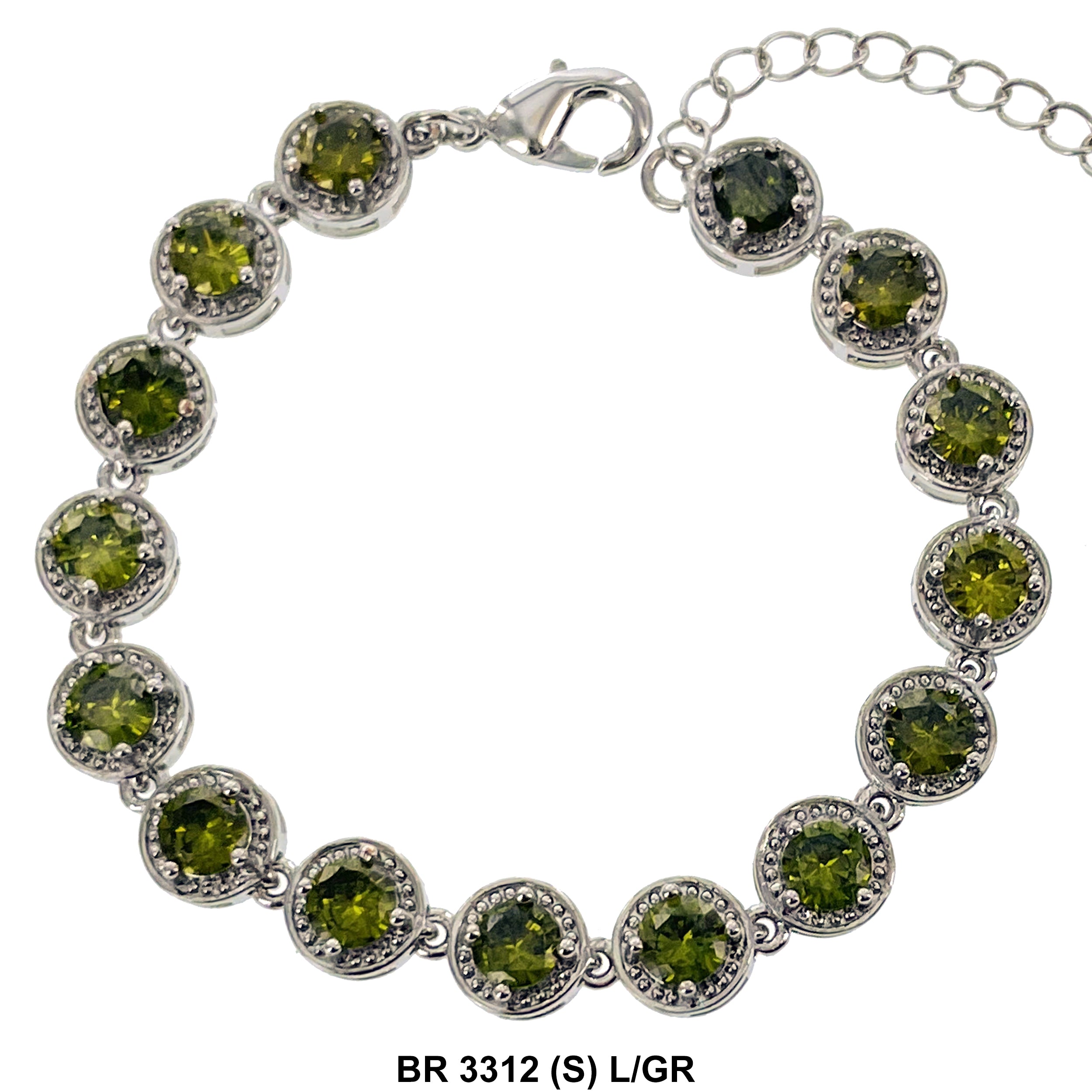 Cubic Zirconia Tennis Bracelet BR 3312 (S) L/GR