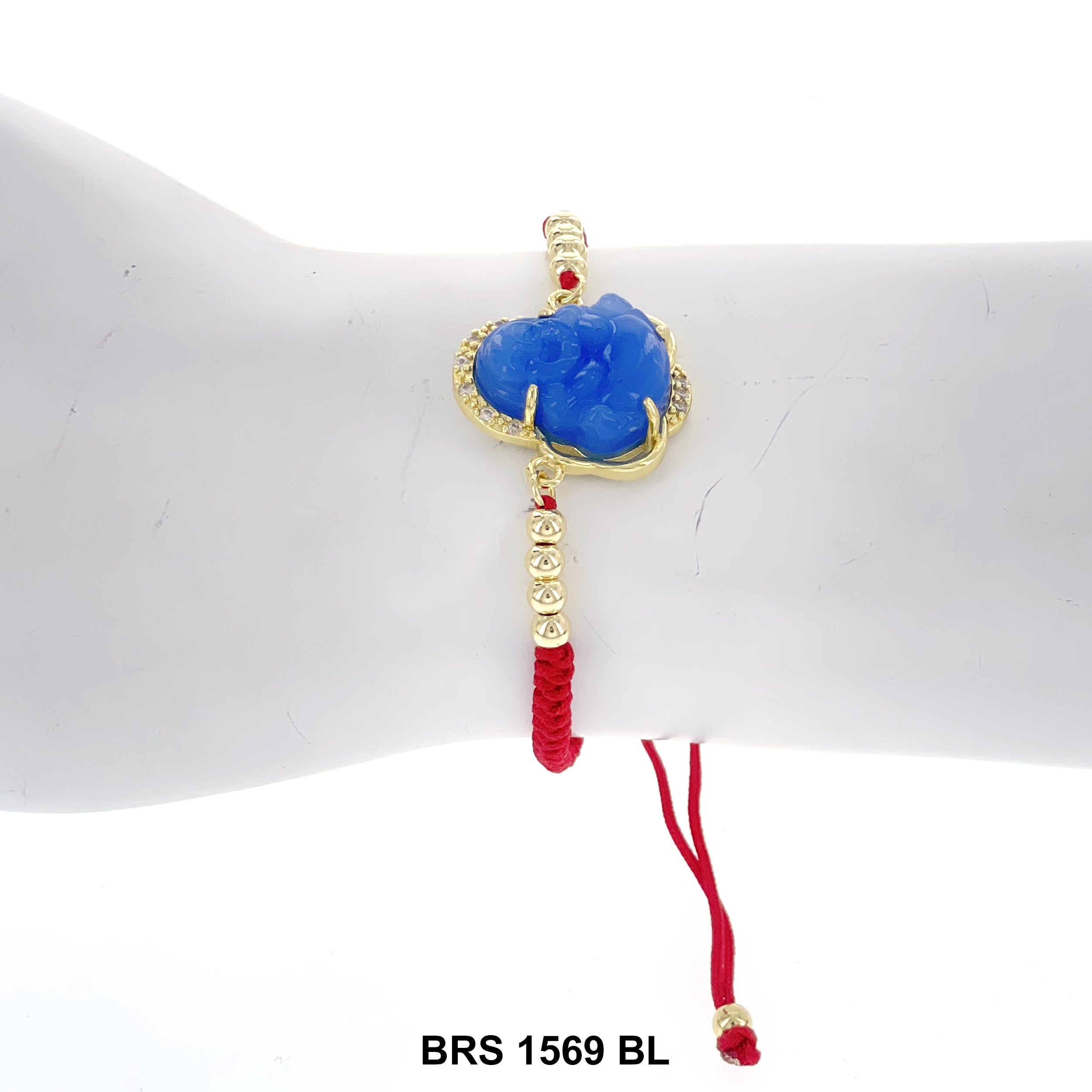 Pulsera Ajustable de Hilo Laughing Buddha BRS 1569 BL