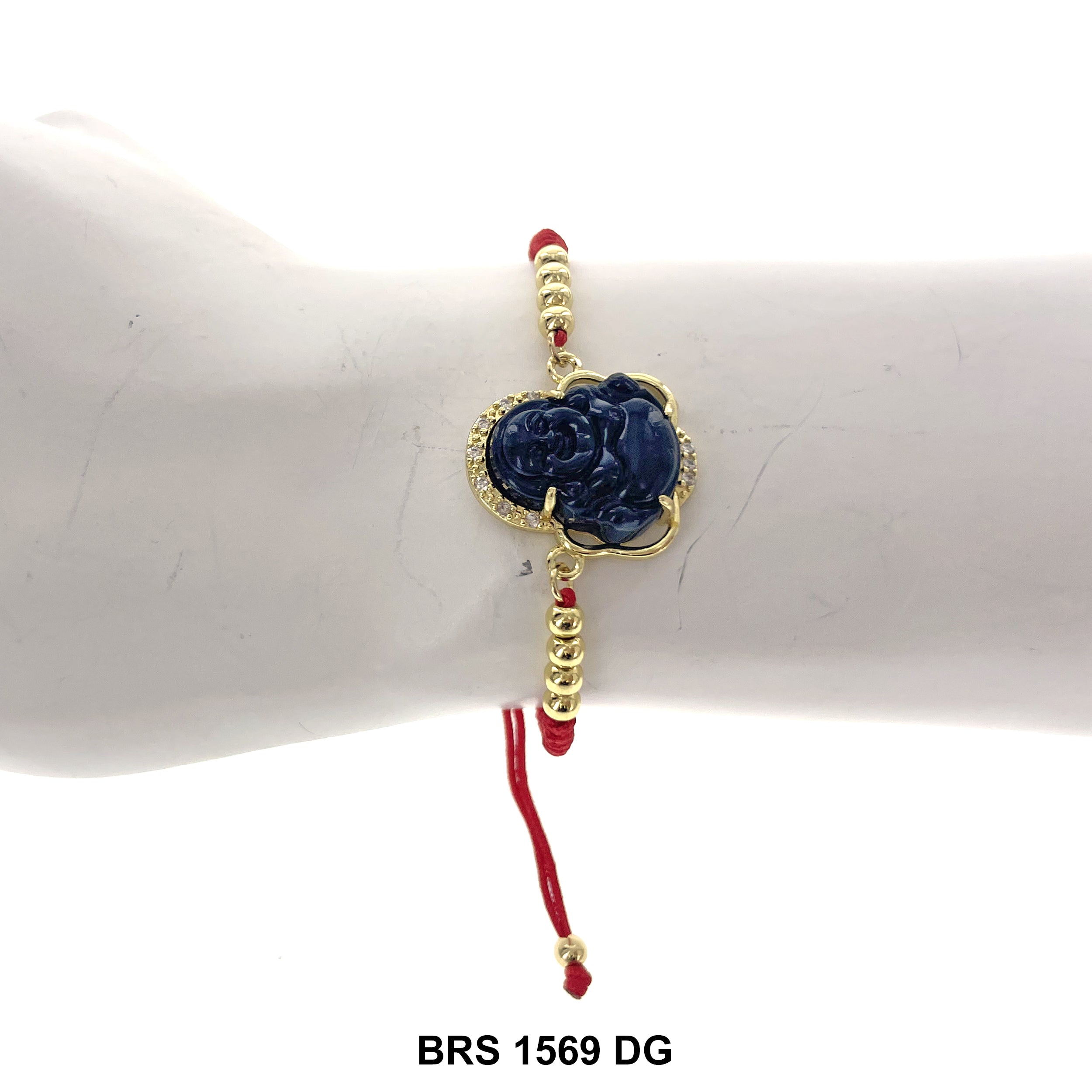 Pulsera Ajustable de Hilo del Buda que Ríe BRS 1569 DG