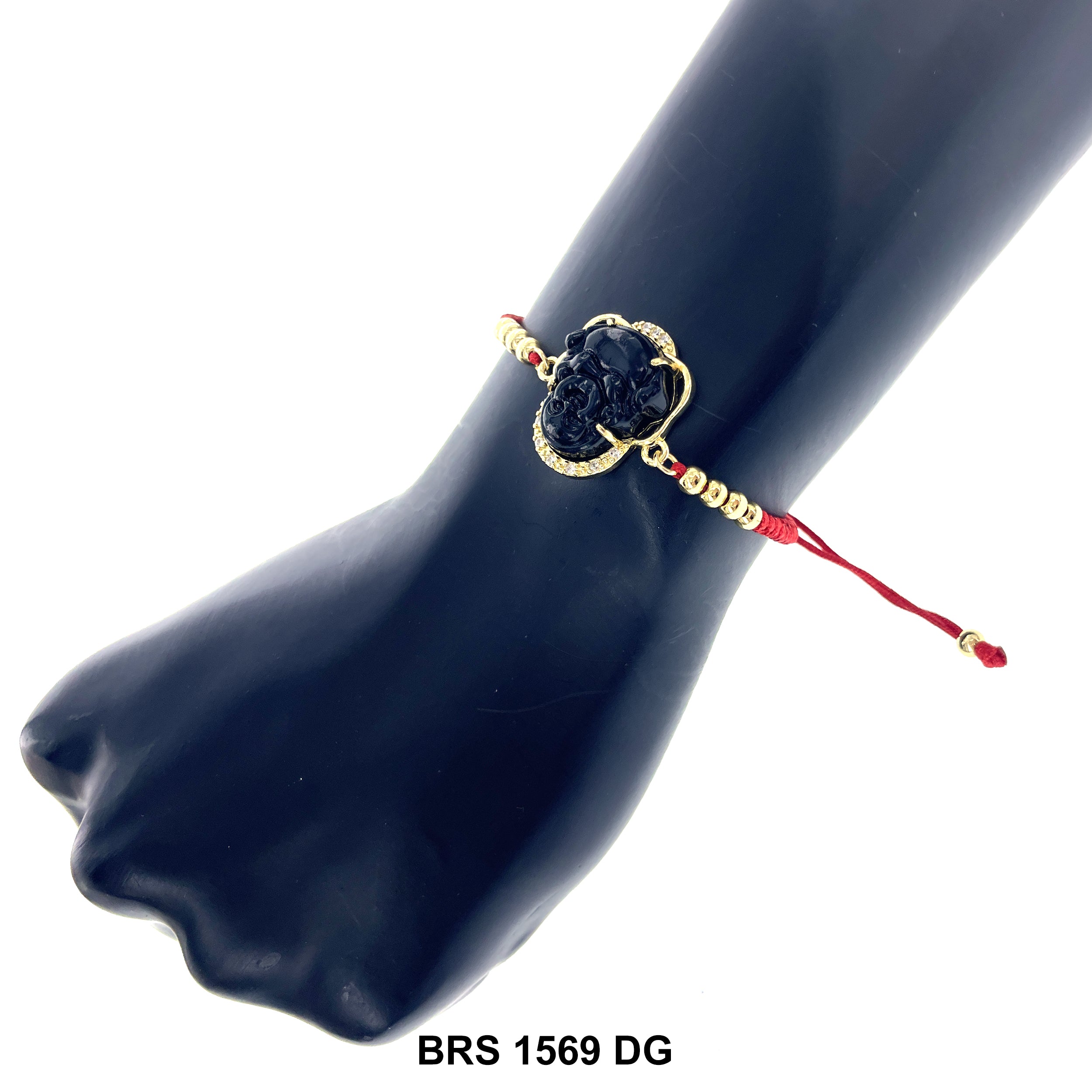 Pulsera Ajustable de Hilo del Buda que Ríe BRS 1569 DG