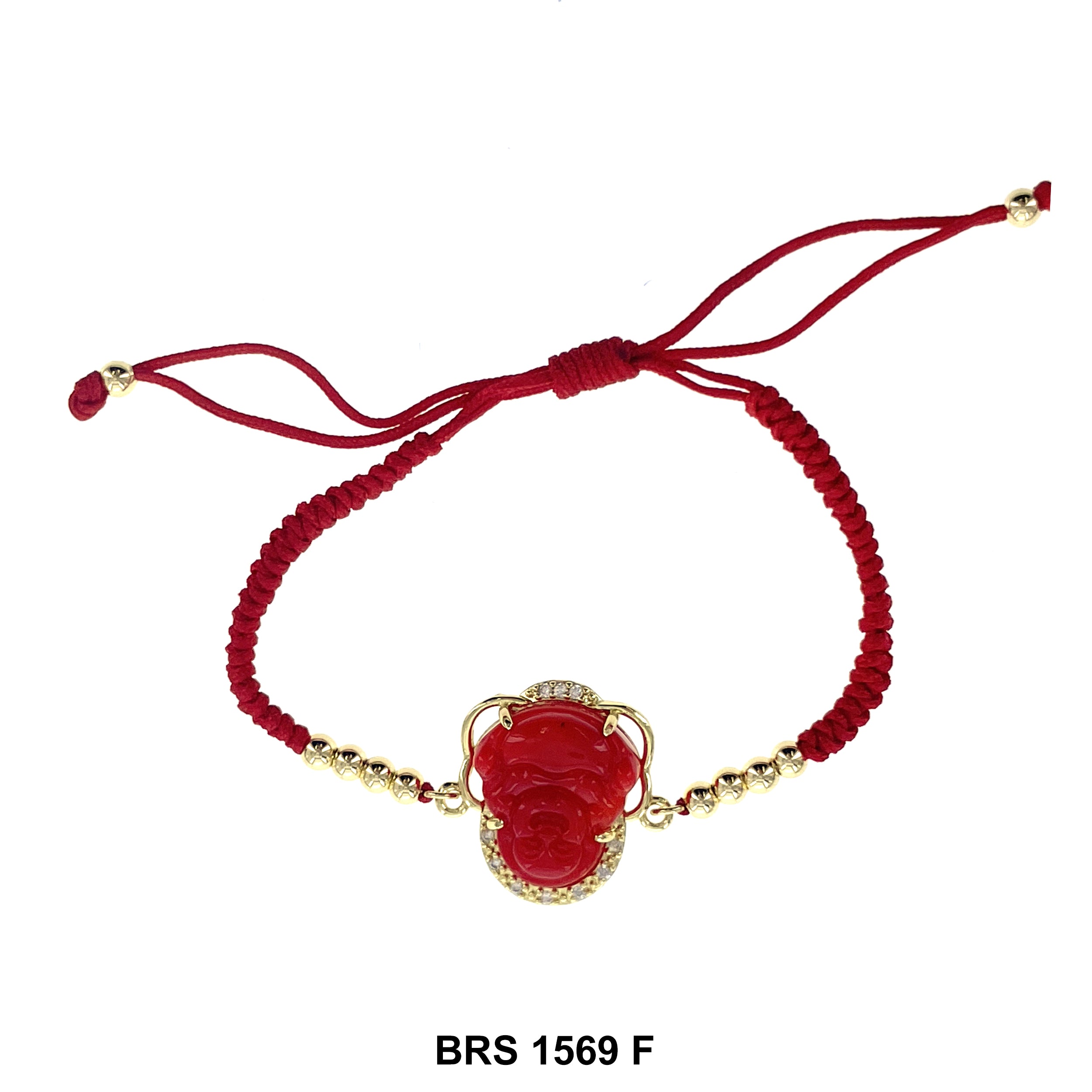 Pulsera Ajustable de Hilo del Buda que Ríe BRS 1569 F