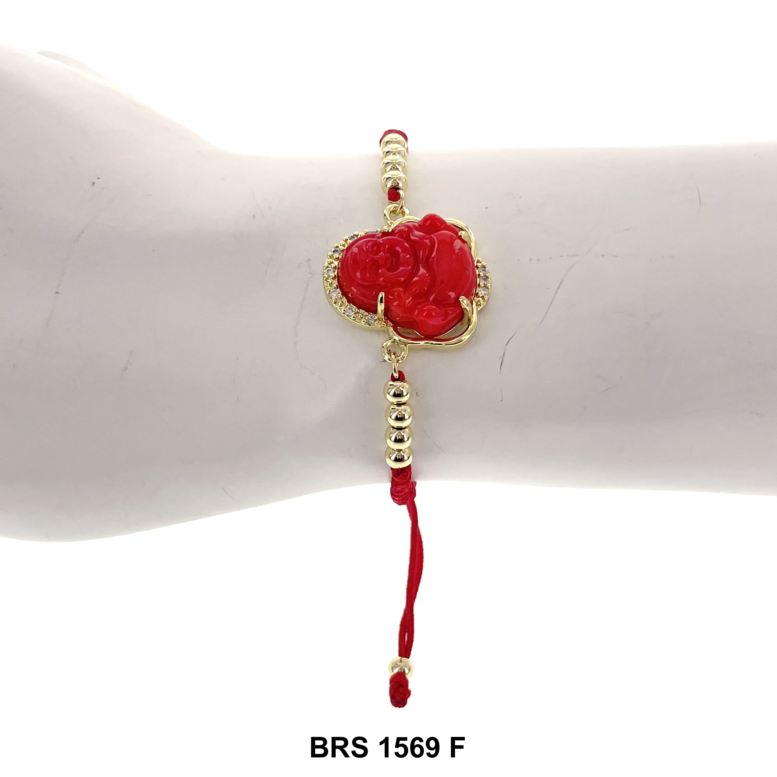 Pulsera Ajustable de Hilo del Buda que Ríe BRS 1569 F