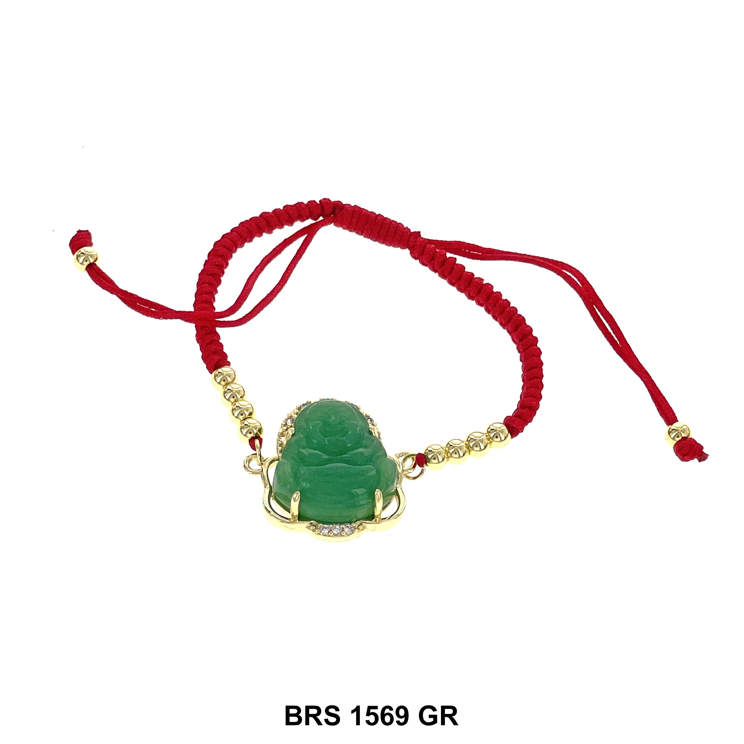 Laughing Buddha Bracelet BRS 1569 GR