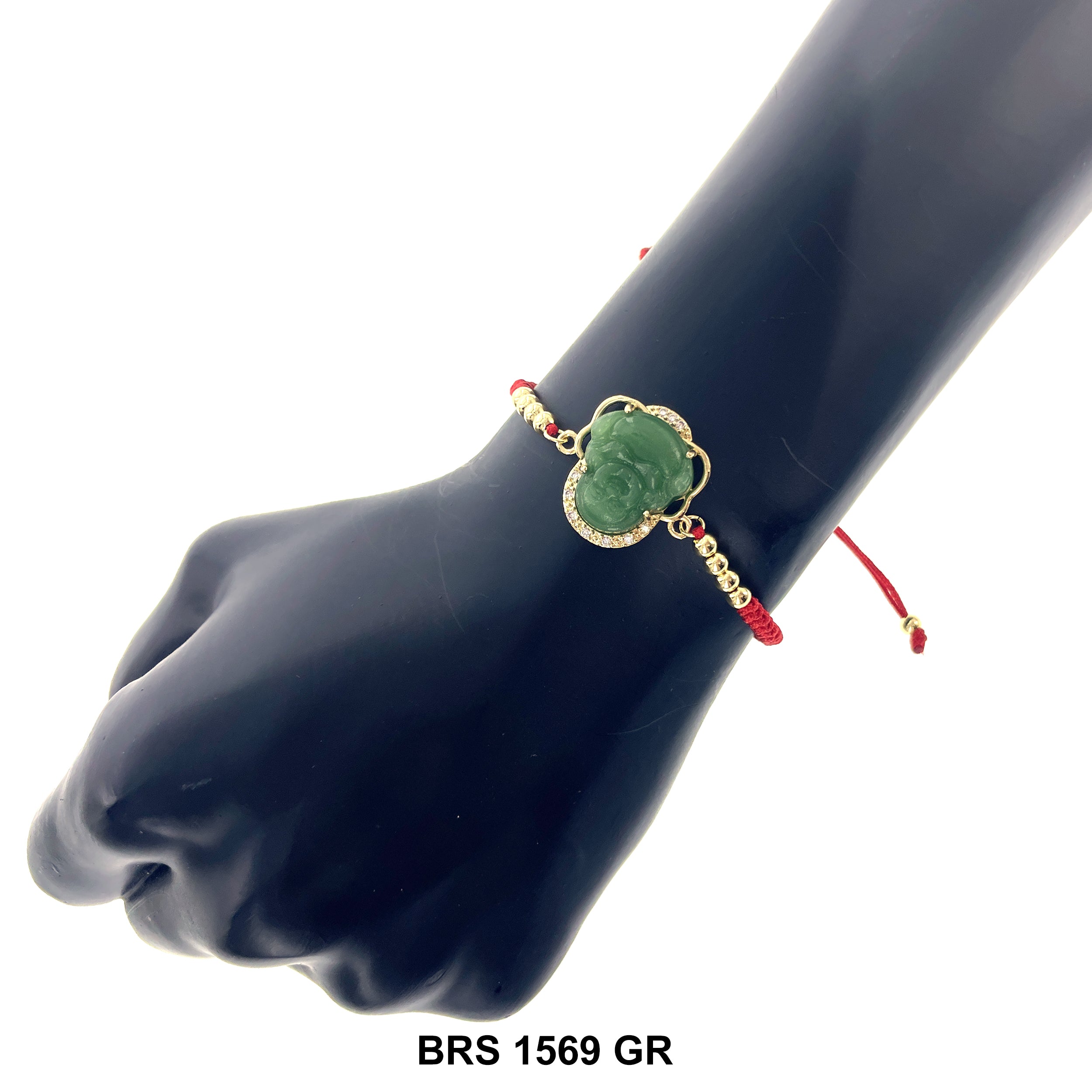 Laughing Buddha Bracelet BRS 1569 GR