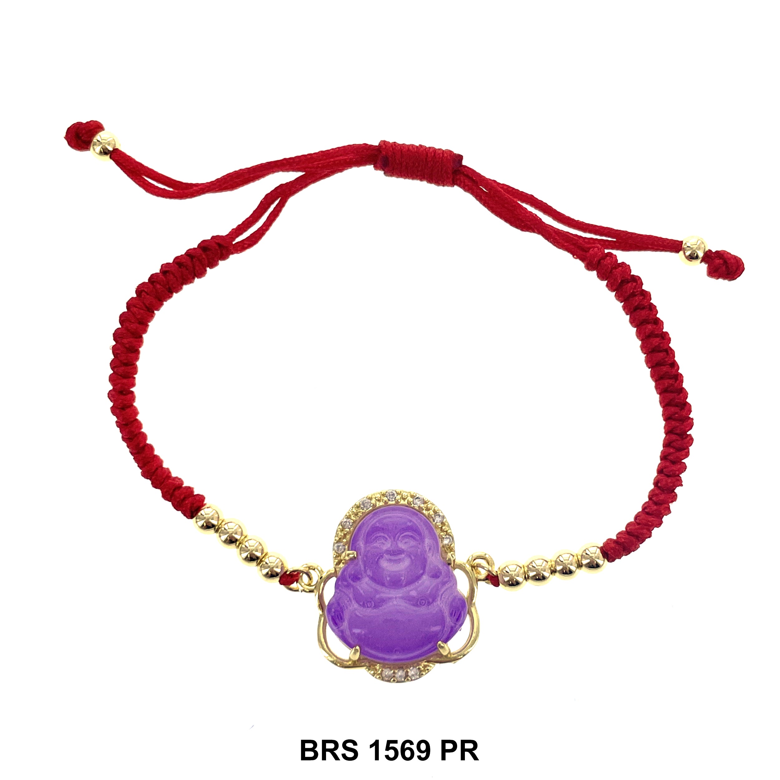 Brazalete Ajustable de Hilo Buda Riendo BRS 1569 PR