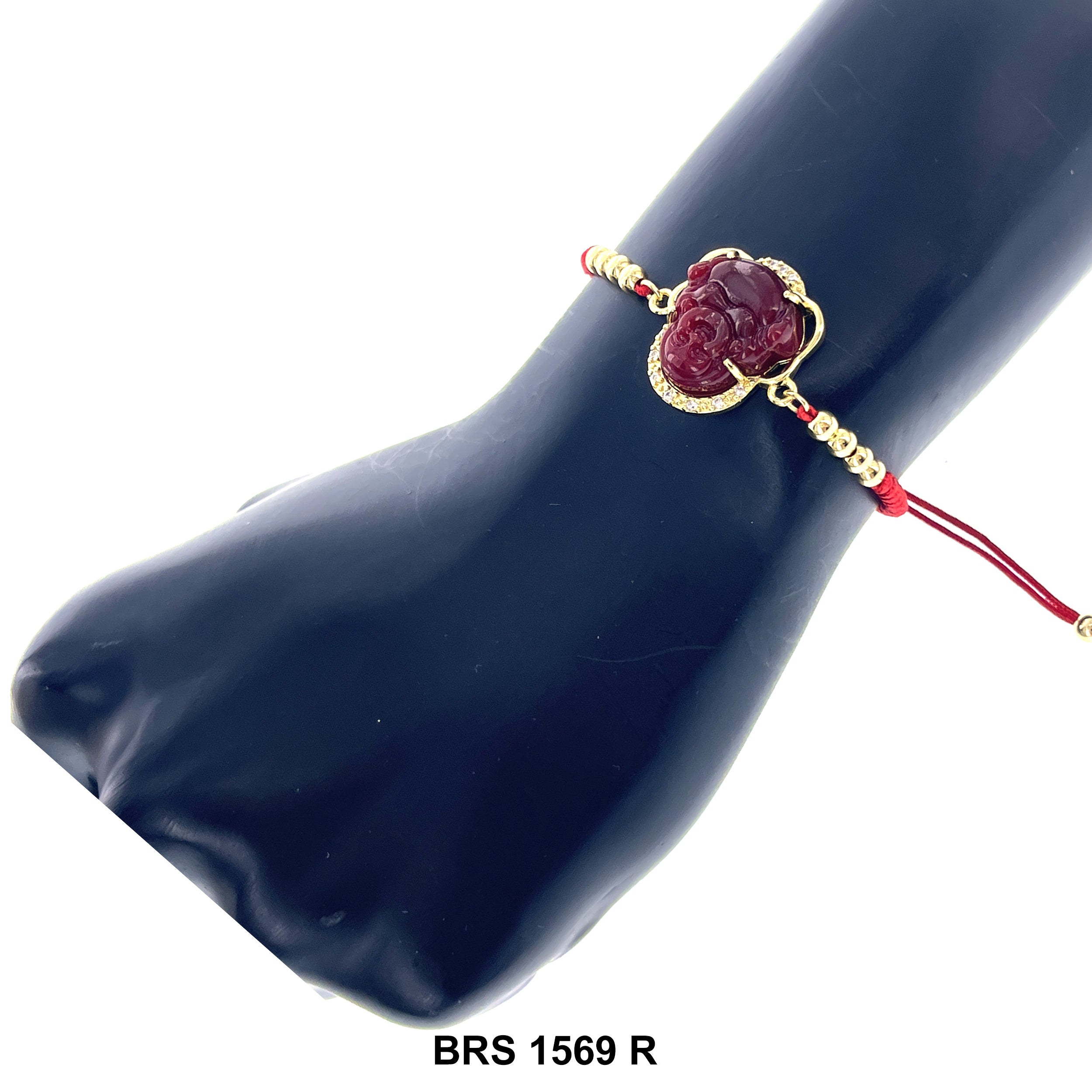 Pulsera Ajustable de Hilo Buda Riendo BRS 1569 R