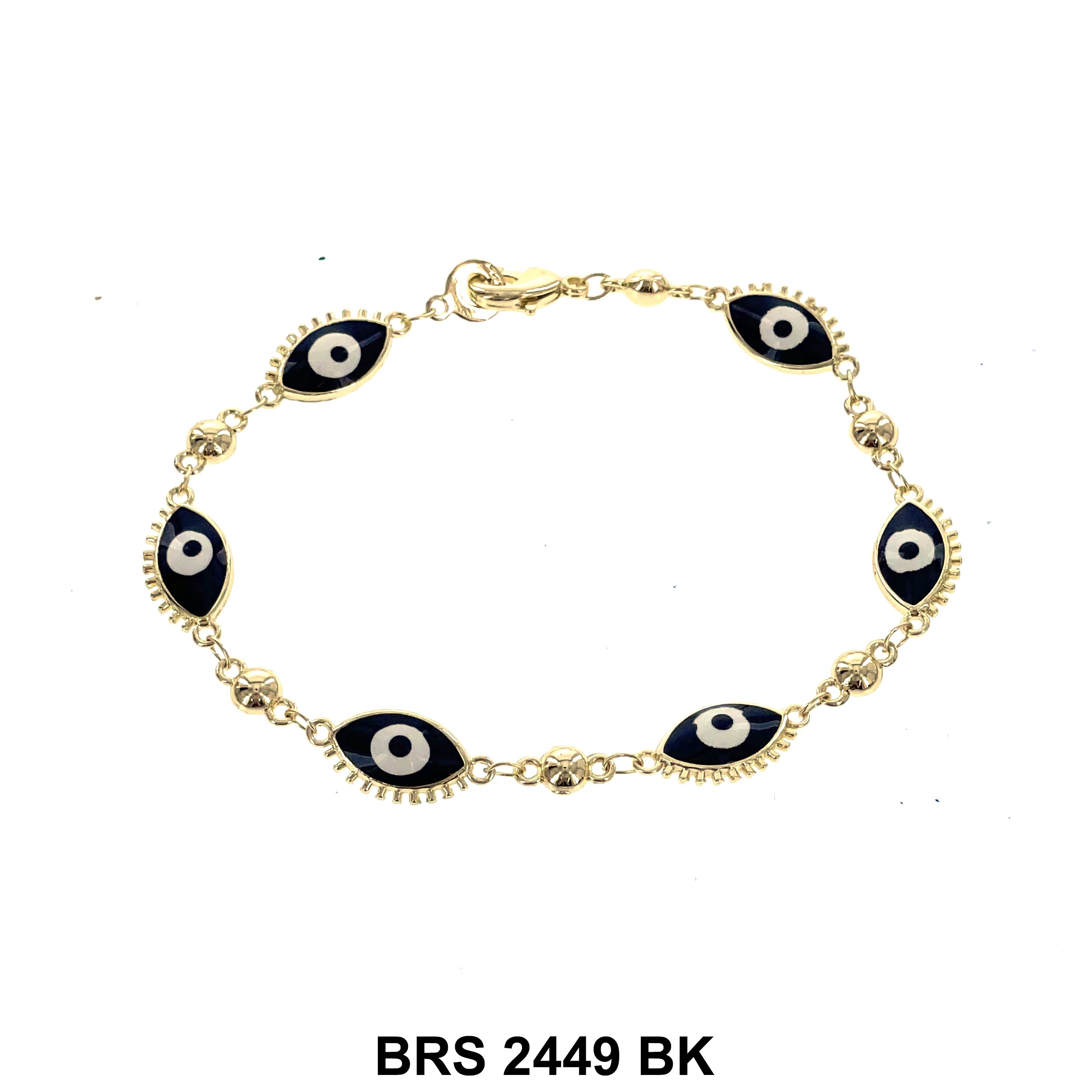 Eye Evil Eye Beads Bracelet BRS 2449 BK