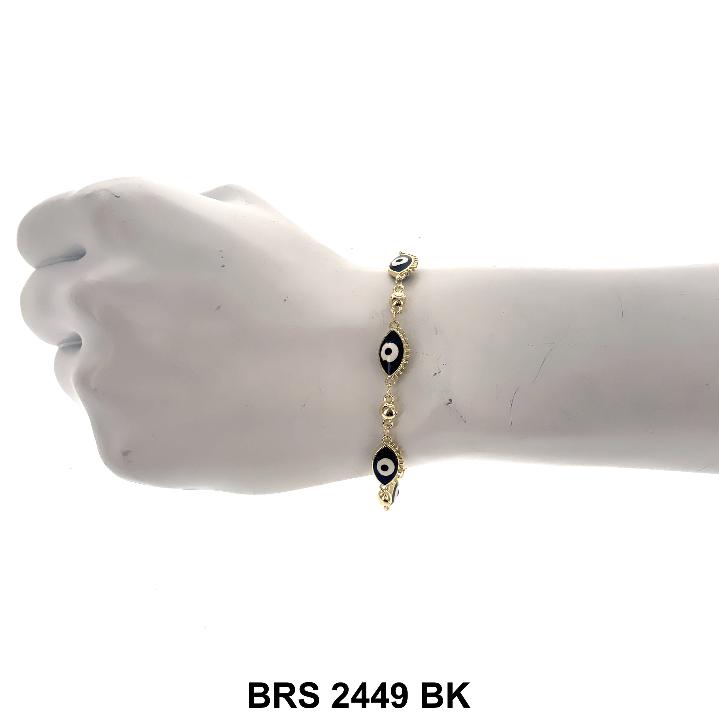 Eye Evil Eye Beads Bracelet BRS 2449 BK