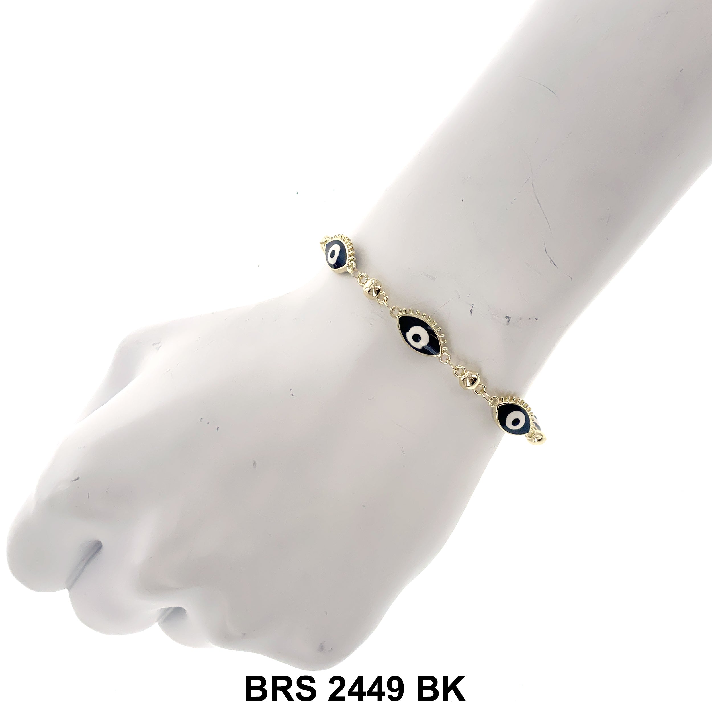 Eye Evil Eye Beads Bracelet BRS 2449 BK